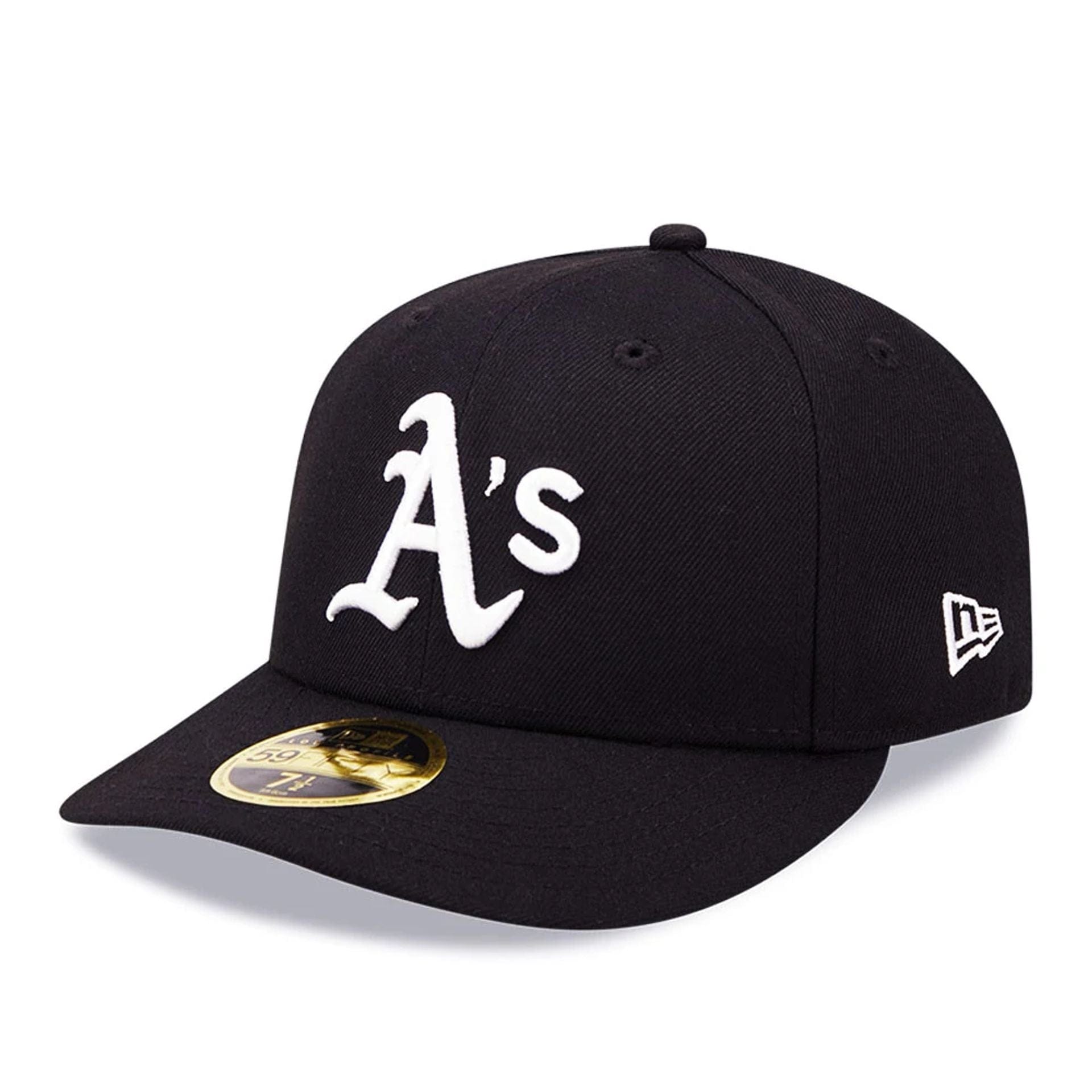 Pictured is this Athletics MLB Black Low Profile 59FIFTY Fitted cap. 1
