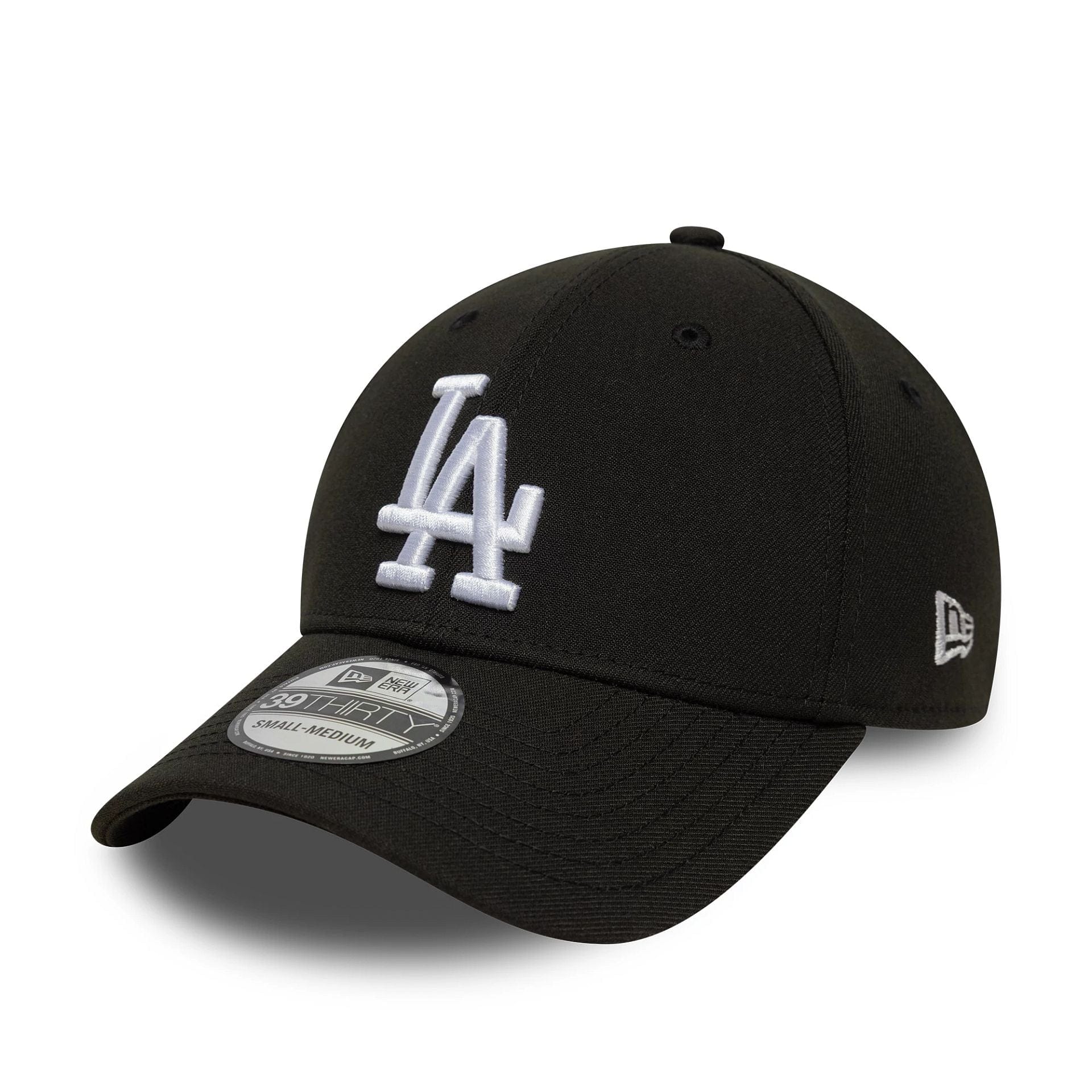 This is a LA Dodgers MLB Black 39THIRTY Stretch Fit Cap 1
