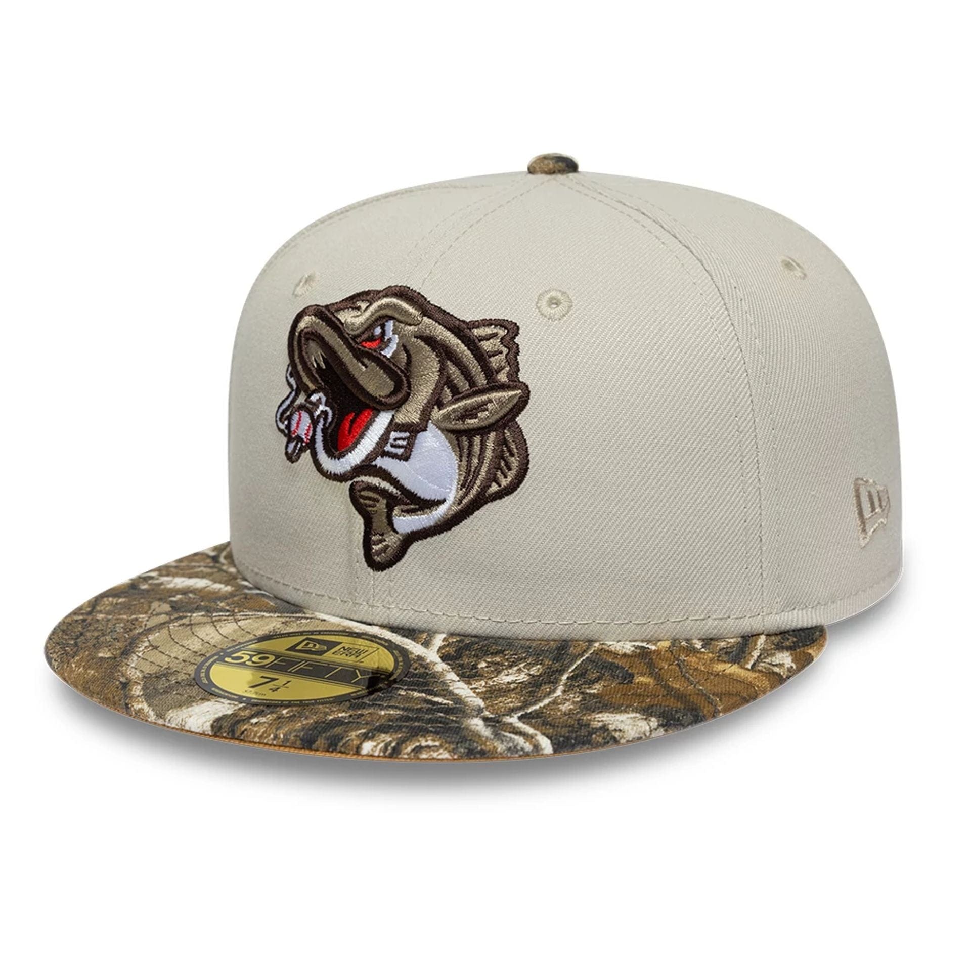 Pictured is this MiLB Hometown Gwinnett Stripers 59FIFTY Fitted cap in Beige 1