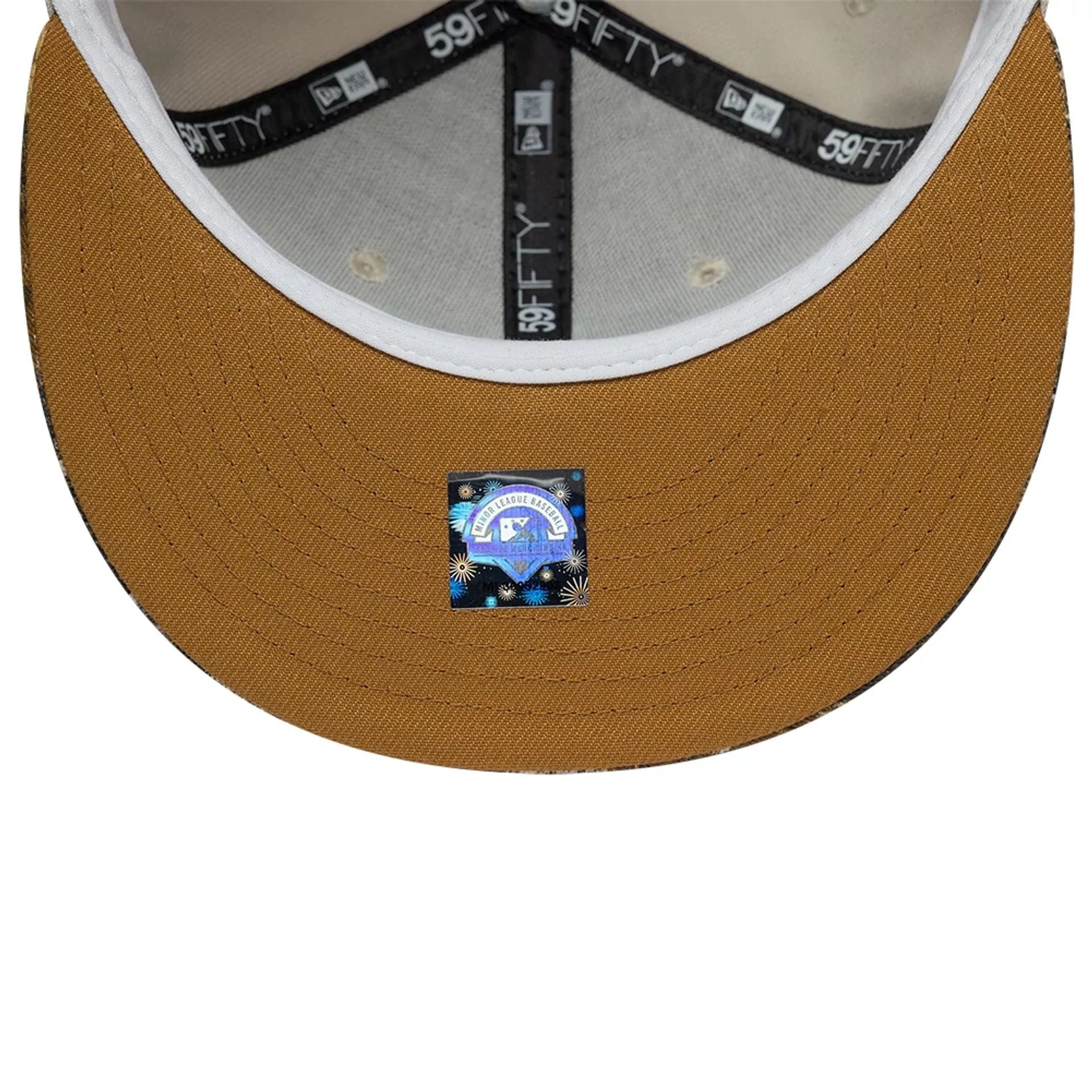 Pictured is this MiLB Hometown Gwinnett Stripers 59FIFTY Fitted cap in Beige 2