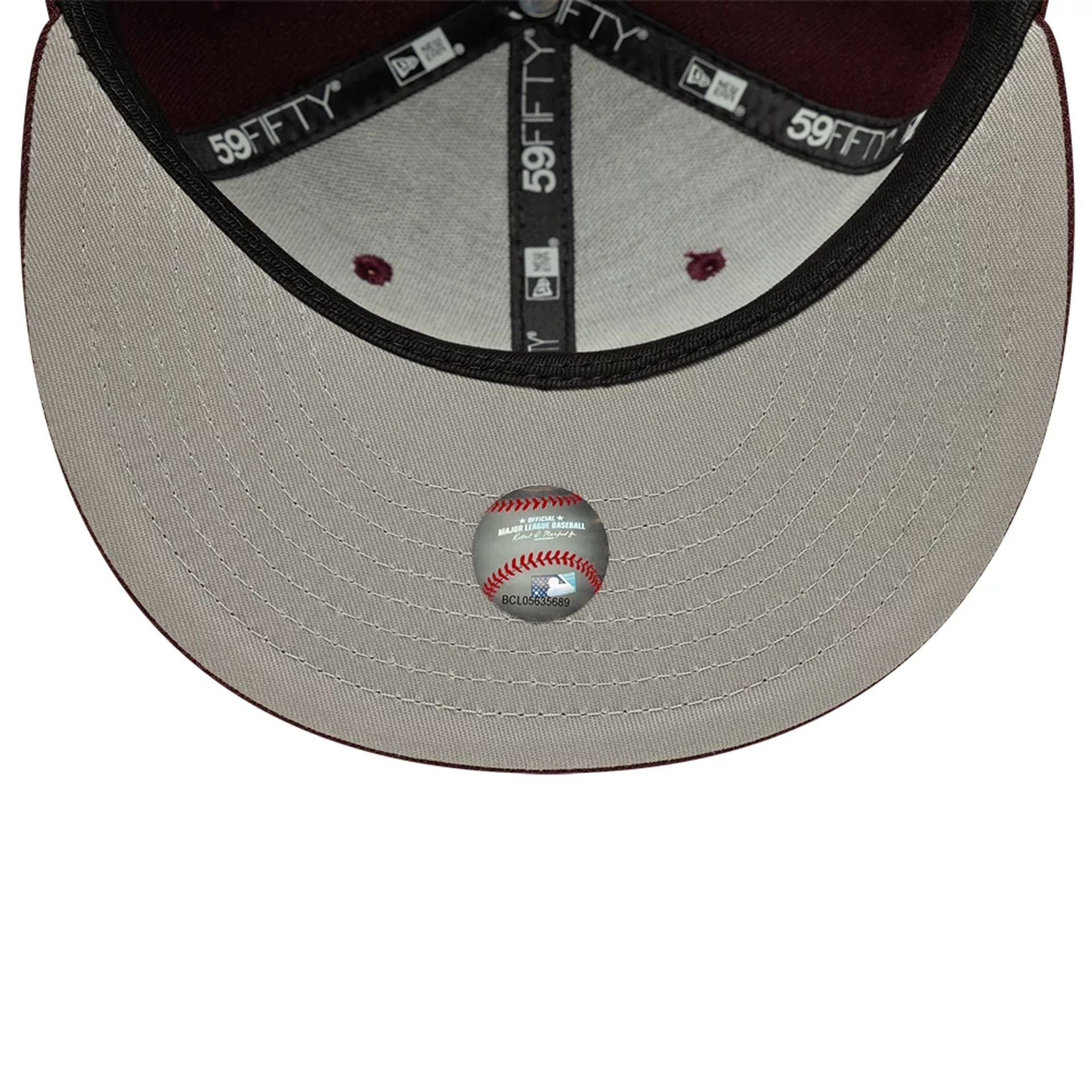 Pictured is this MLB Detroit Tigers 59FIFTY Fitted cap in dark purple. 2