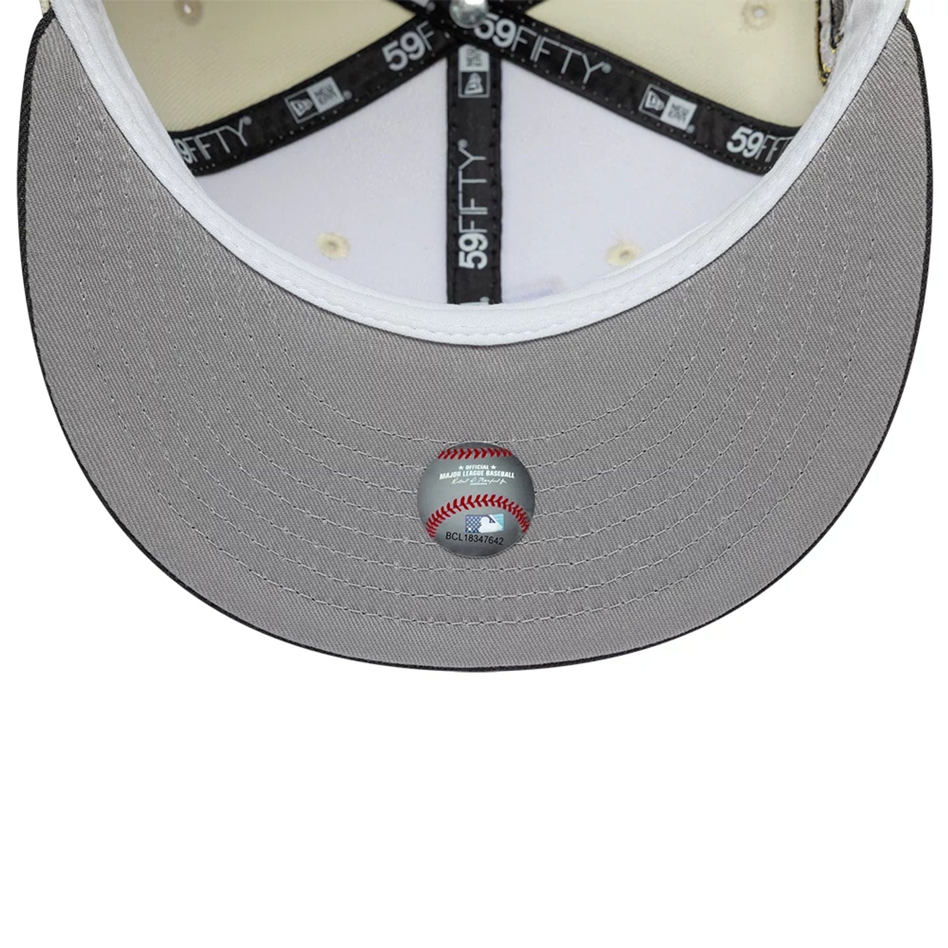 Pictured is this MLB Cooperstown Houston Astros 59FIFTY Fitted cap in white. 2