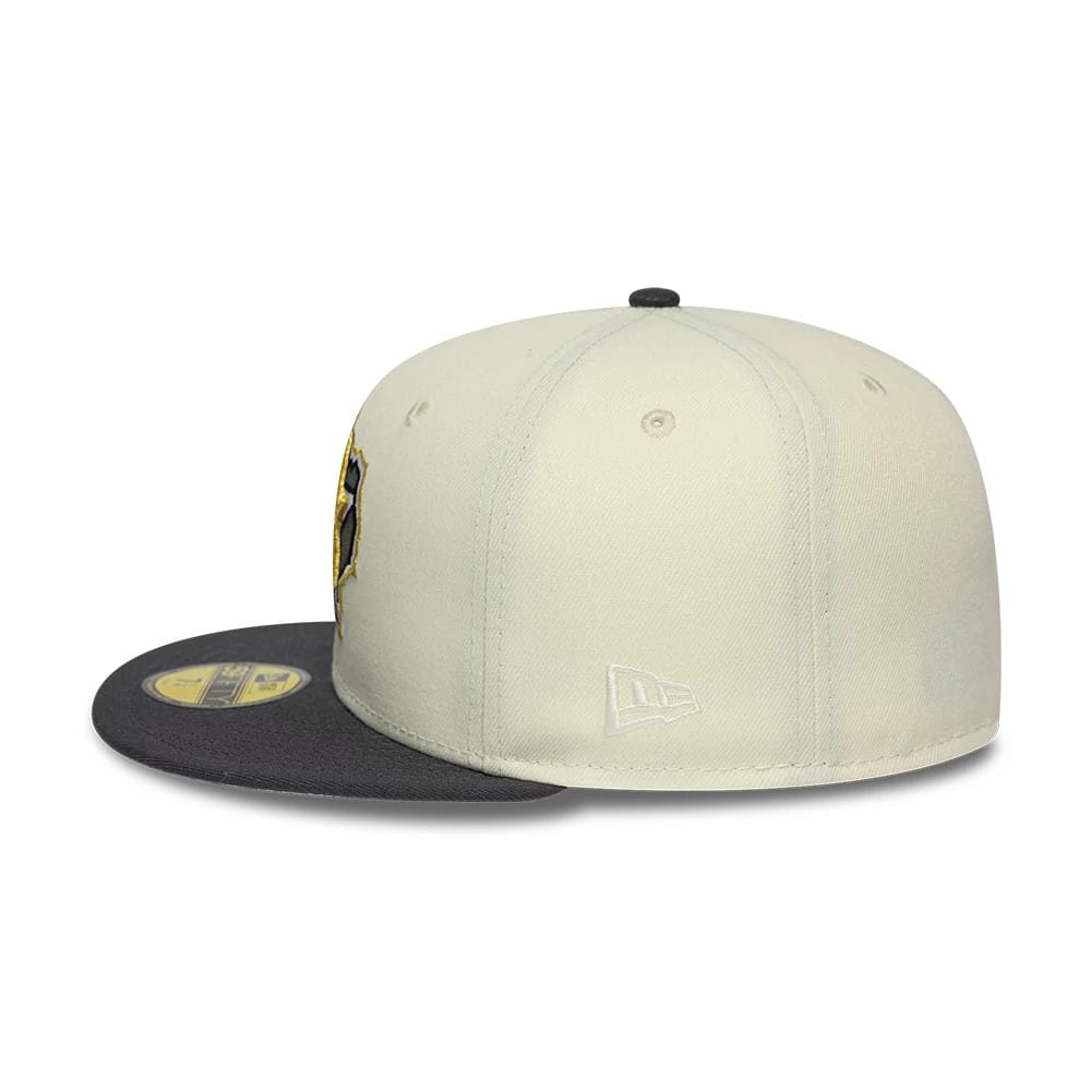 Pictured is this MLB Cooperstown Houston Astros 59FIFTY Fitted cap in white & black. 7