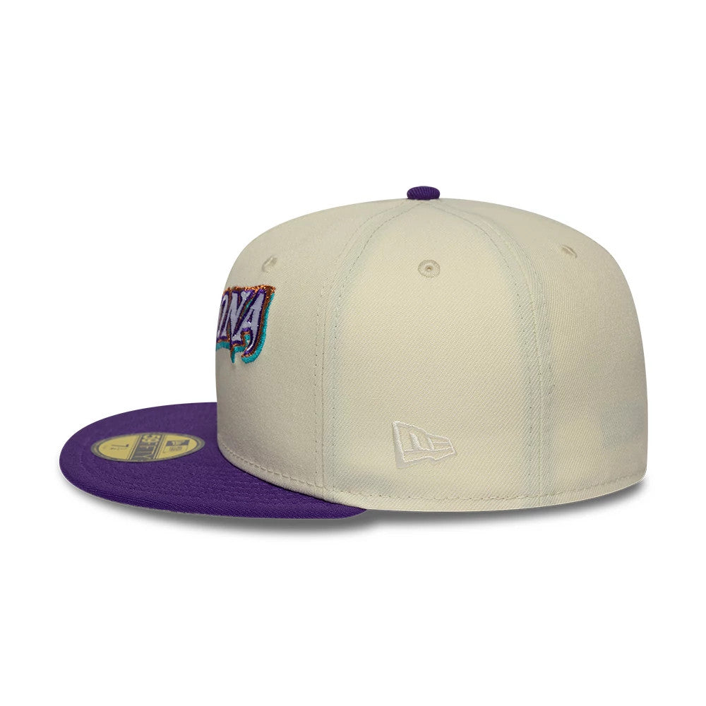 Pictured is this MLB Cooperstown Arizona Diamondbacks 59FIFTY Fitted cap in white. 7