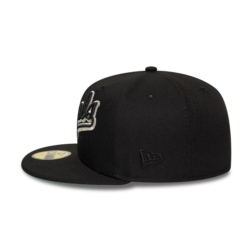 Pictured is this MLB Cooperstown Kansas City Royals 59FIFTY Fitted cap in black. 7