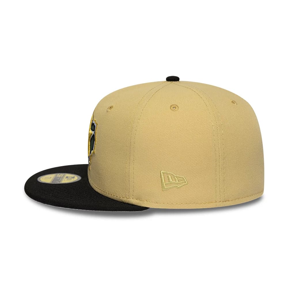 Pictured is this MLB Vegas Houston Astros 59FIFTY Fitted cap in gold & black. 7
