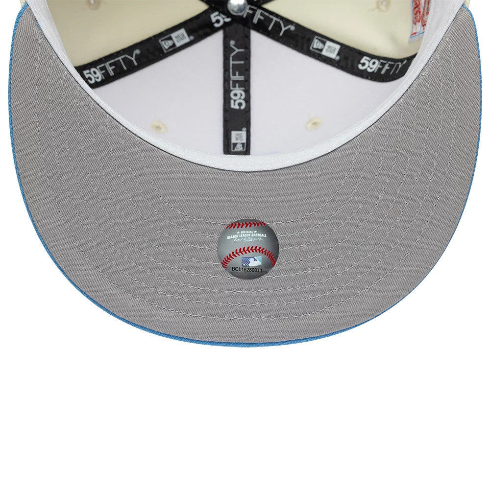 Pictured is this MLB Cooperstown Houston Astros 59FIFTY Fitted cap in cream. 2