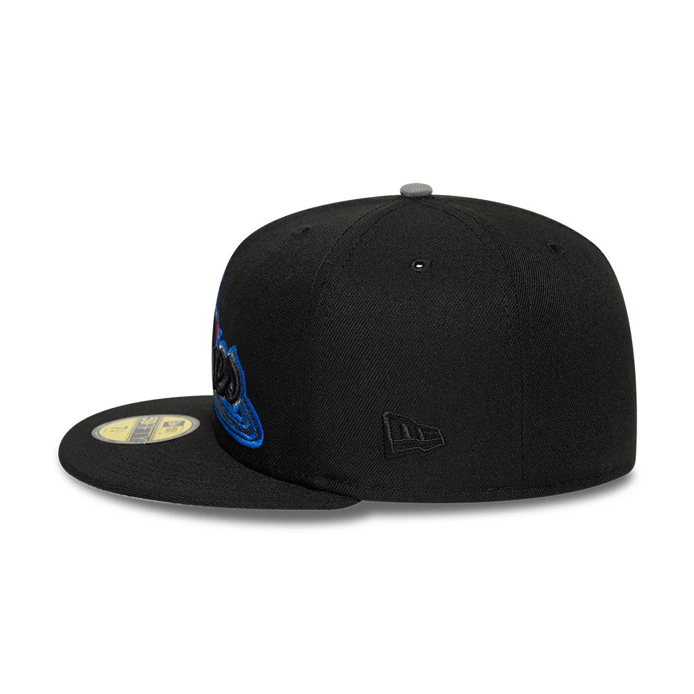 Pictured is this MLB Cooperstown Philadelphia Phillies 59FIFTY Fitted cap in black. 7