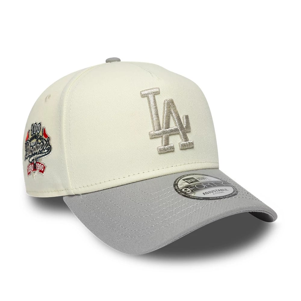 Pictured is this MLB Cooperstown LA Dodgers 9FORTY A-Frame cap in white. 1
