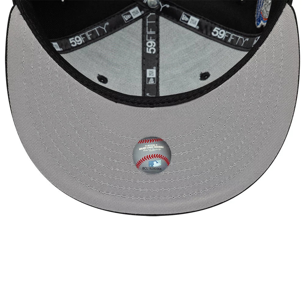 Pictured is this MLB Cooperstown New York Yankees 59FIFTY Fitted cap in black. 2