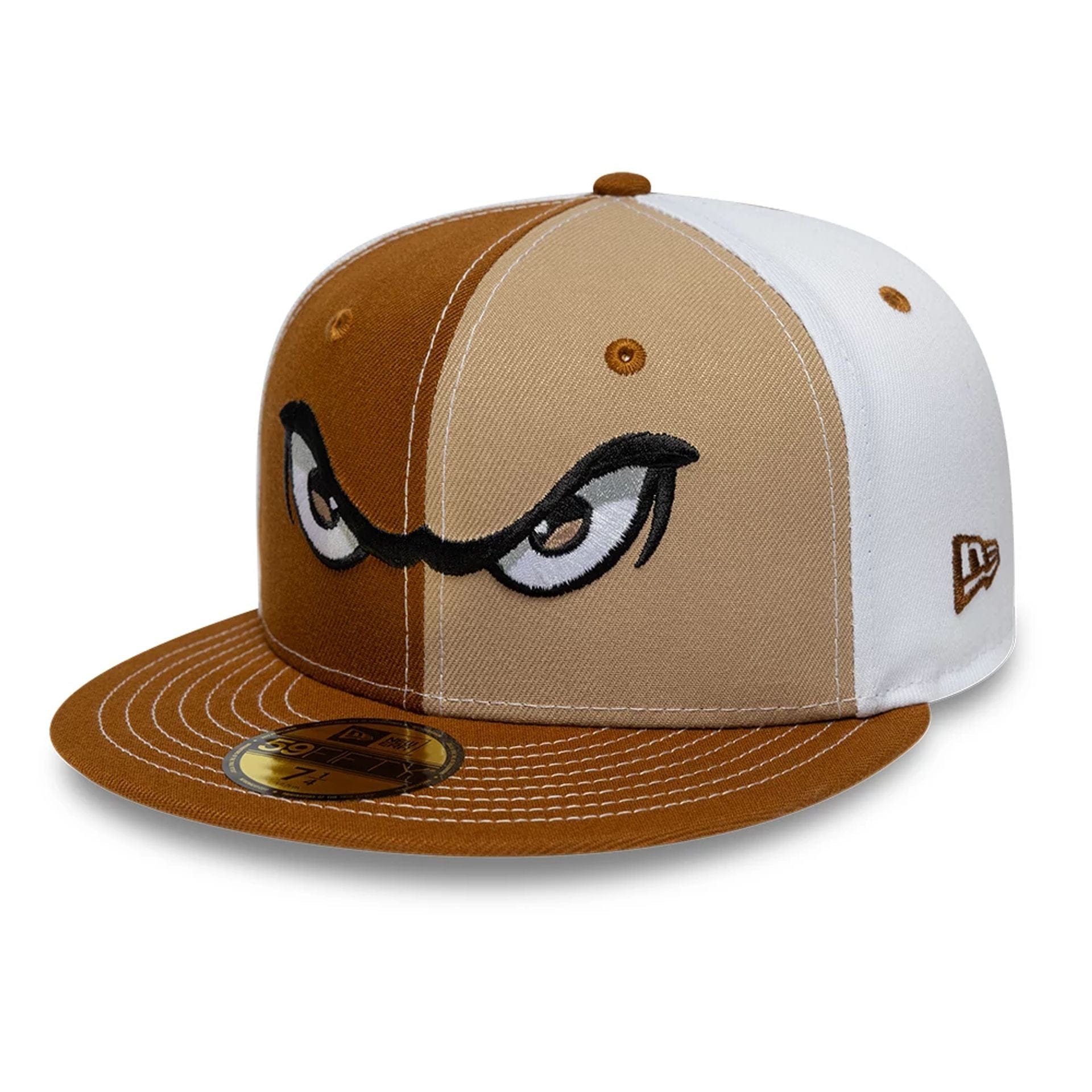 Pictured is this MiLB Pinwheel Lake Elsinore Storm 59FIFTY Fitted cap in Cream. 1