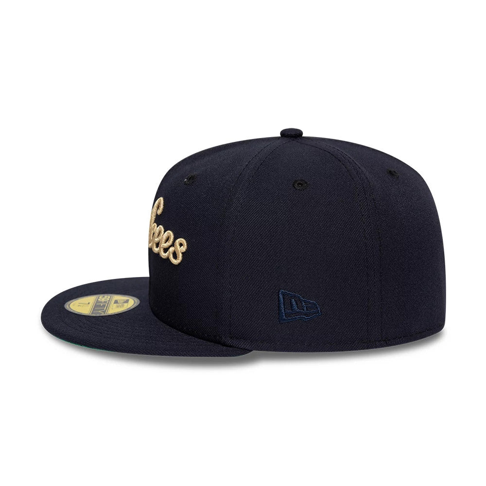 Pictured is this MLB Cooperstown New York Yankees 59FIFTY Fitted cap in navy & gold. 7