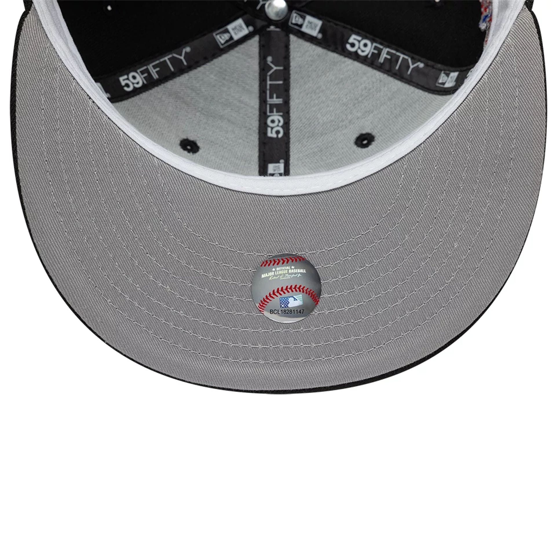 Pictured is this MLB Cooperstown Chicago White Sox 59FIFTY Fitted cap in black. 2