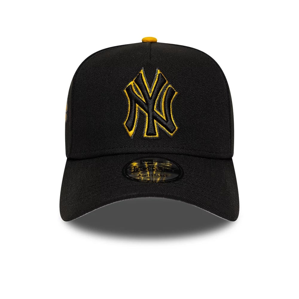 Pictured is this MLB Cooperstown New York Yankees 9FORTY A-Frame cap in black. 3