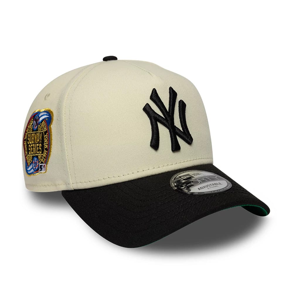 Pictured is this MLB Cooperstown New York Yankees 9FORTY A-Frame cap in white. 1