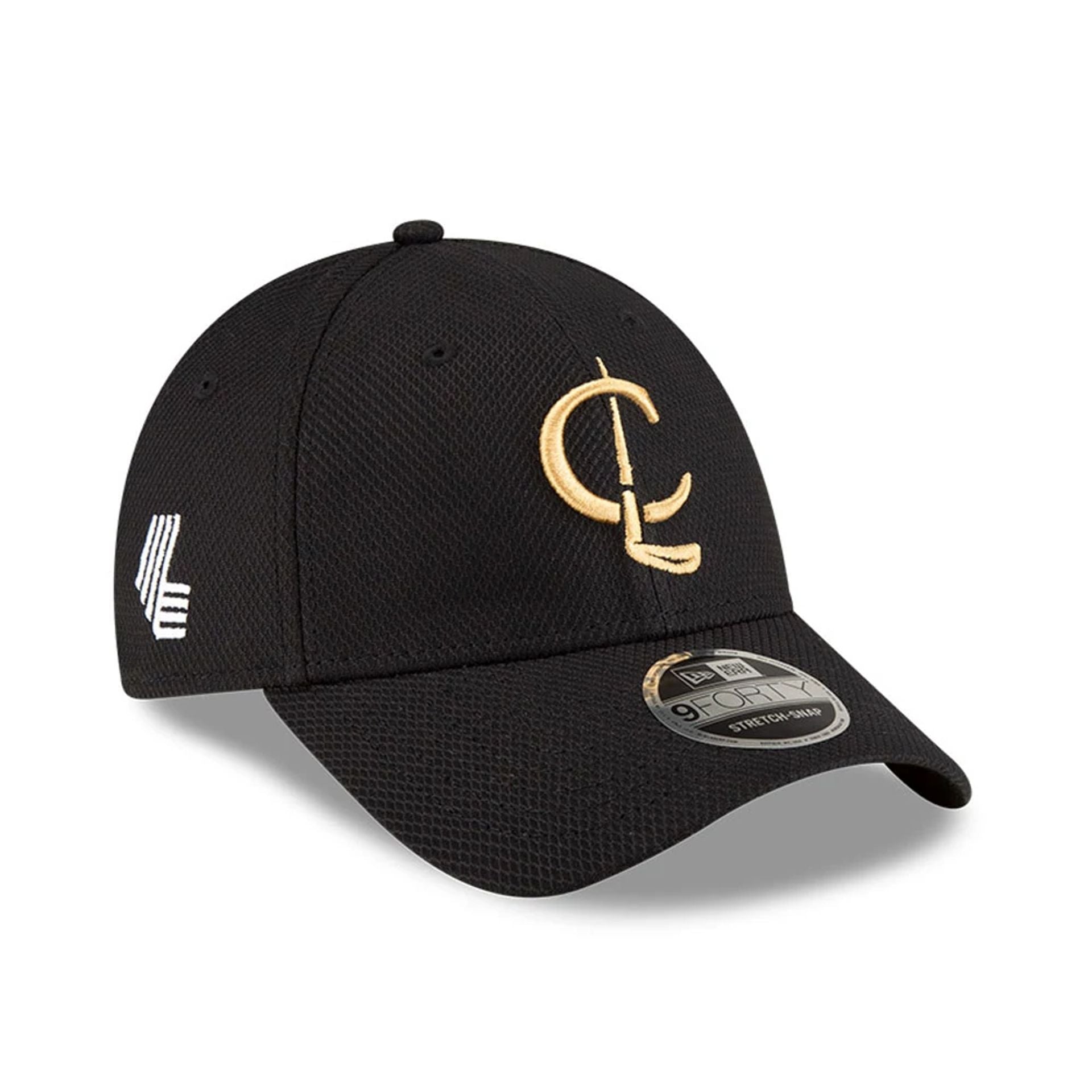 This is a Cleeks LIV Cleeks Black 9FORTY Stretch Snap Adjustable Cap 1