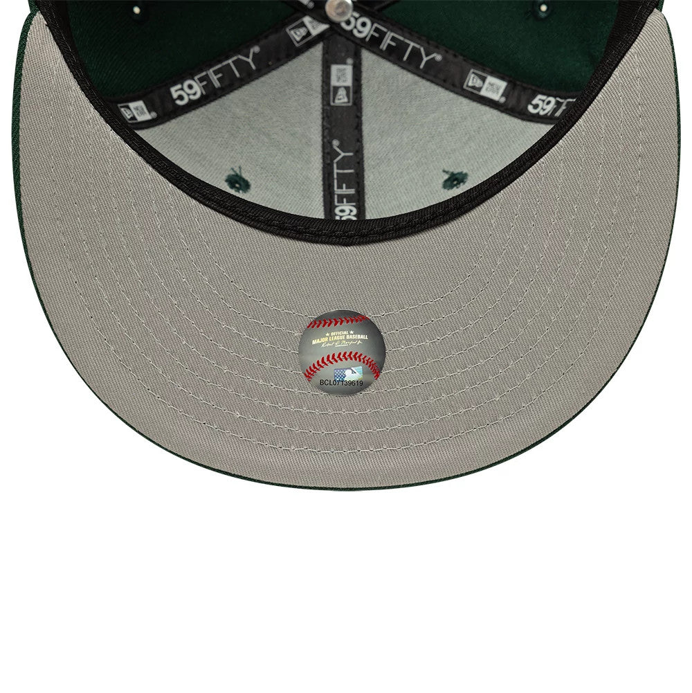 Pictured is this MLB New York Yankees Core 59FIFTY Fitted cap in dark green. 2