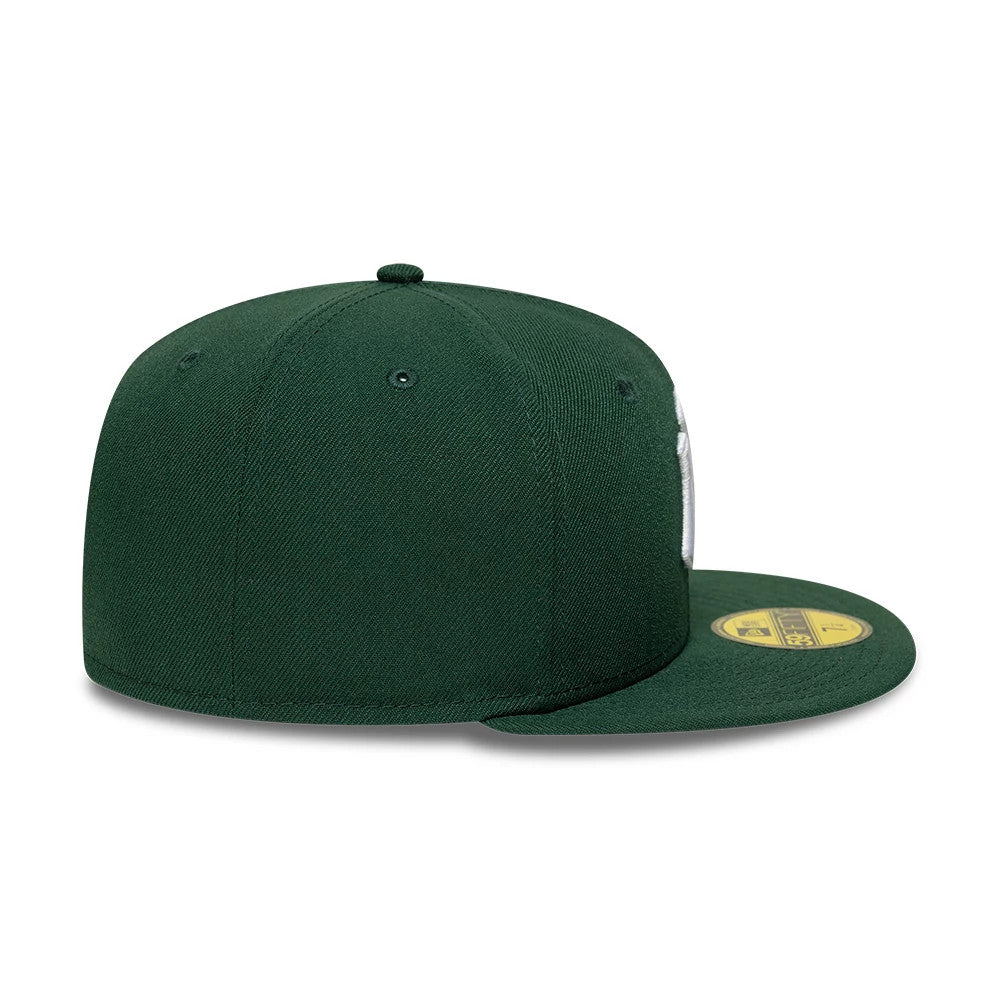 Pictured is this MLB New York Yankees Core 59FIFTY Fitted cap in dark green. 7