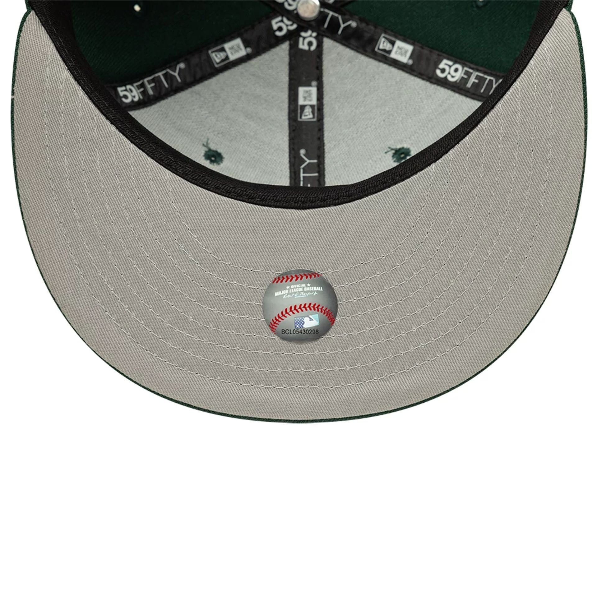 Pictured is this MLB Athletics 59FIFTY Fitted cap in dark green. 2