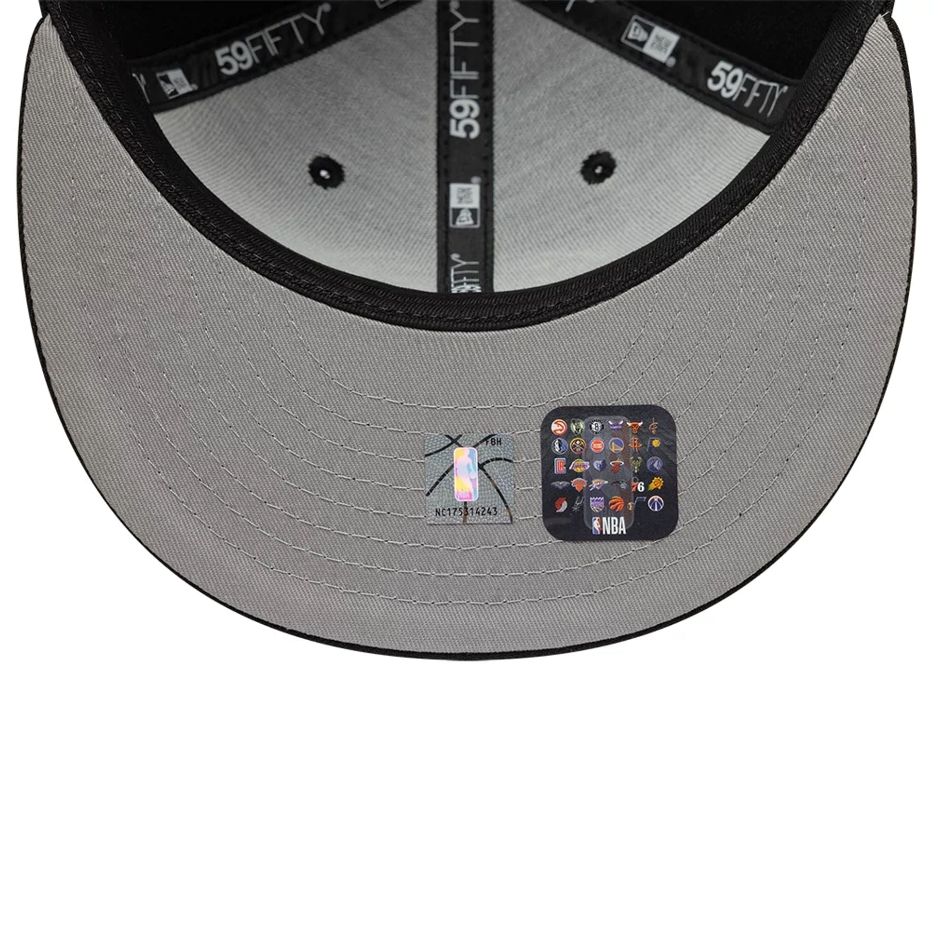 This is a Brooklyn Nets NBA Black 59FIFTY Fitted Cap 2