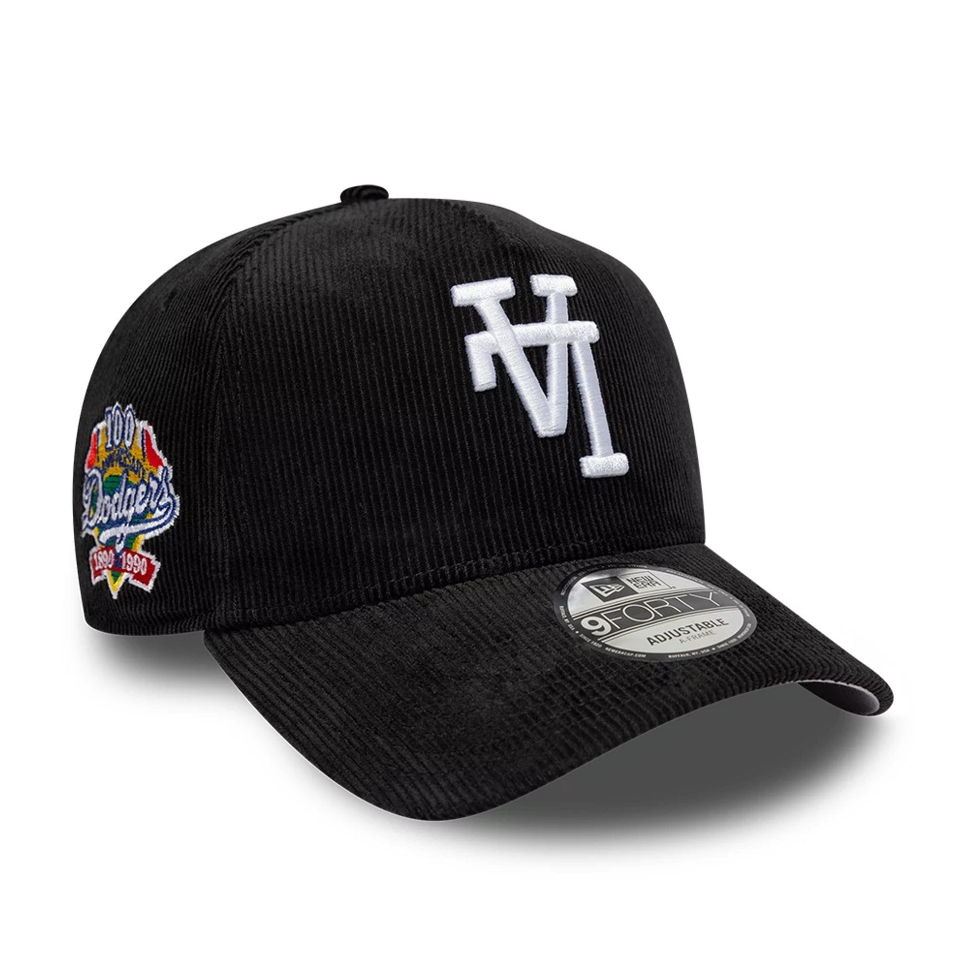 Pictured is this LA Dodgers MLB Upside Down Black 9FORTY A-Frame Adjustable cap. 1