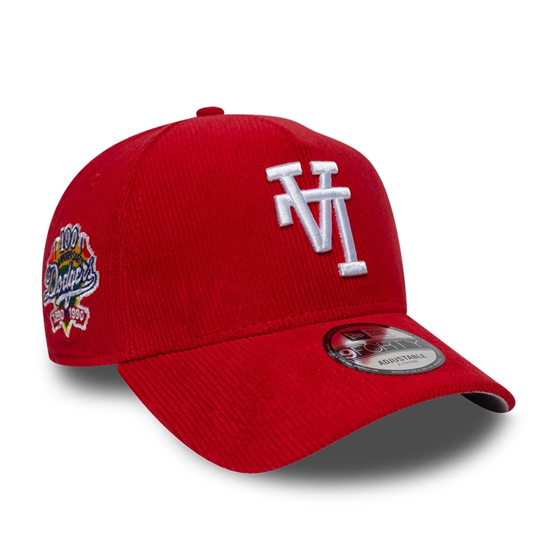 Pictured is this MLB Upside Down LA Dodgers 9FORTY A-Frame cap in dark red. 1