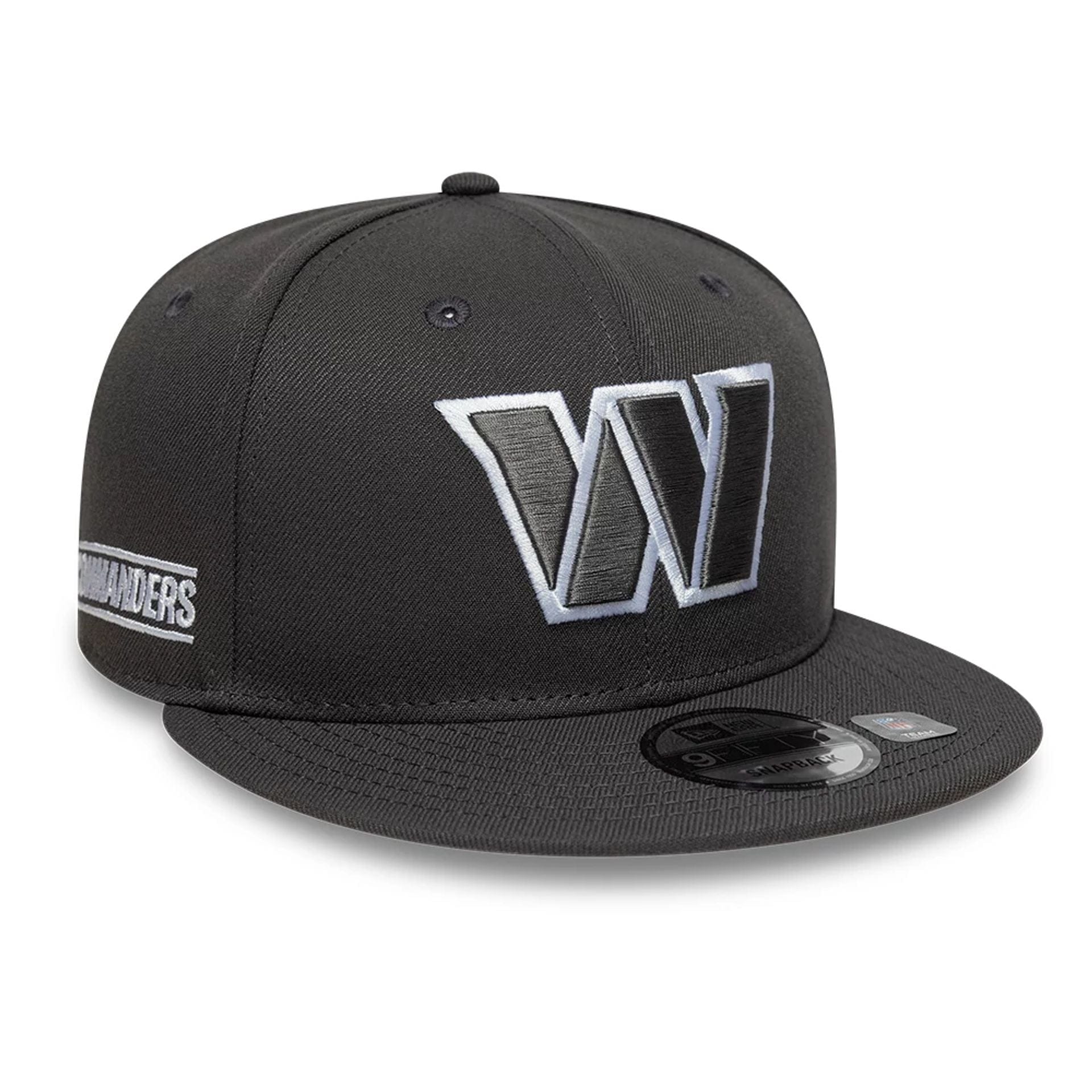 This is a Washington Commanders NFL Grey 9FIFTY Snapback Adjustable Cap 1