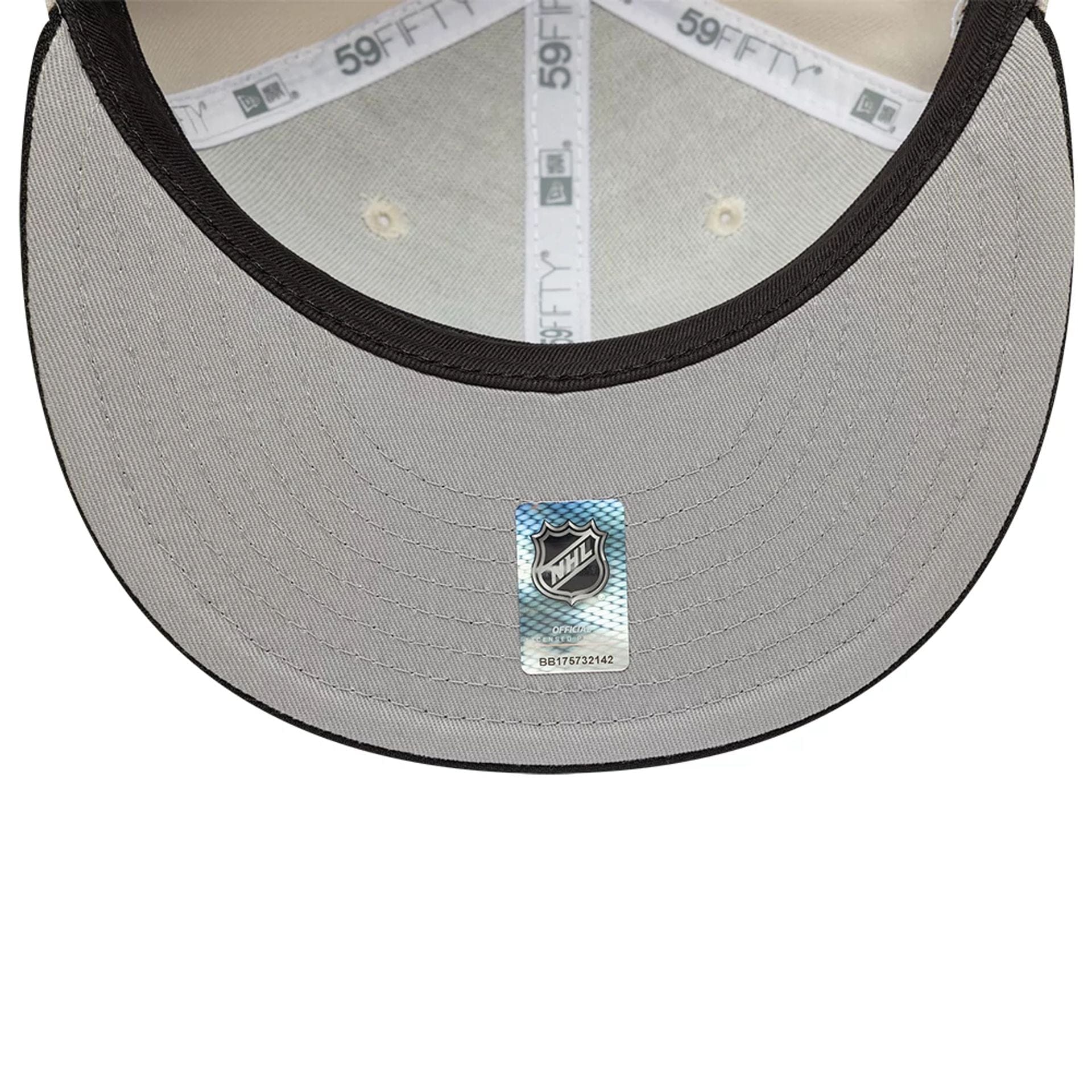 This is a Pittsburgh Penguins NHL Beige 59FIFTY Fitted Cap 2