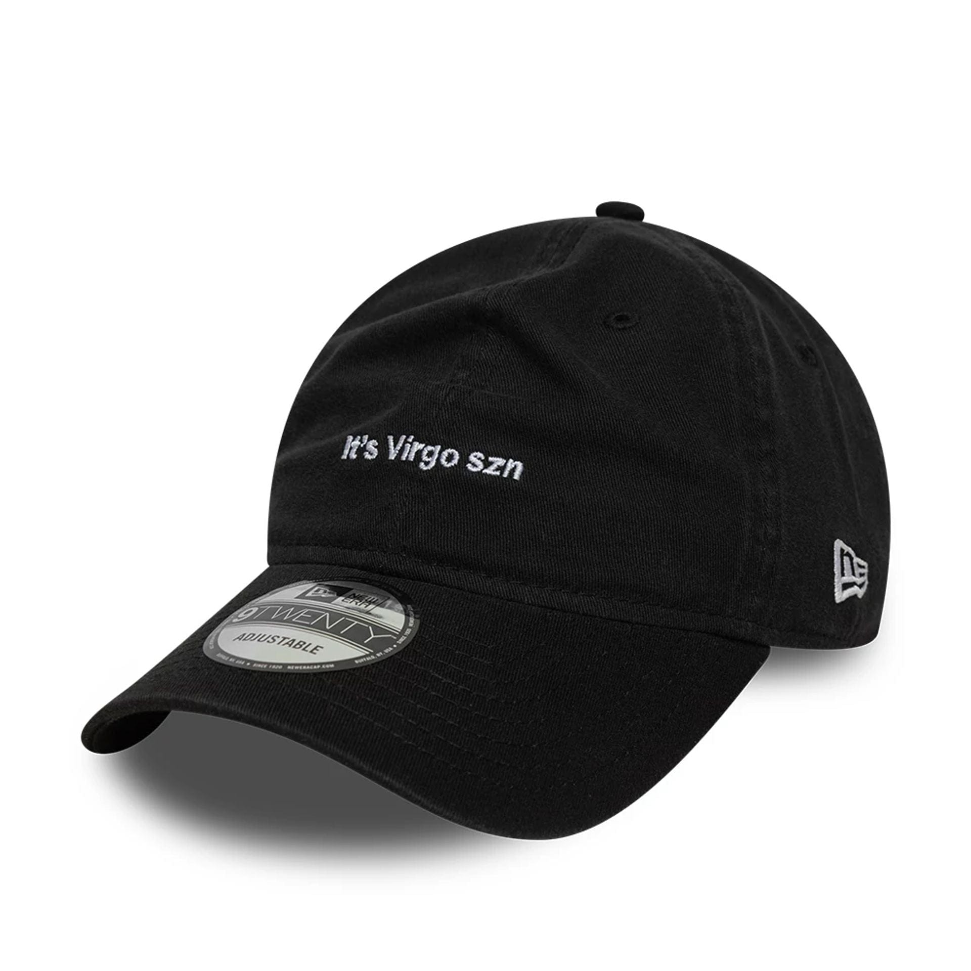 This is a New Era Zodiac Virgo Black 9TWENTY Adjustable Cap 1