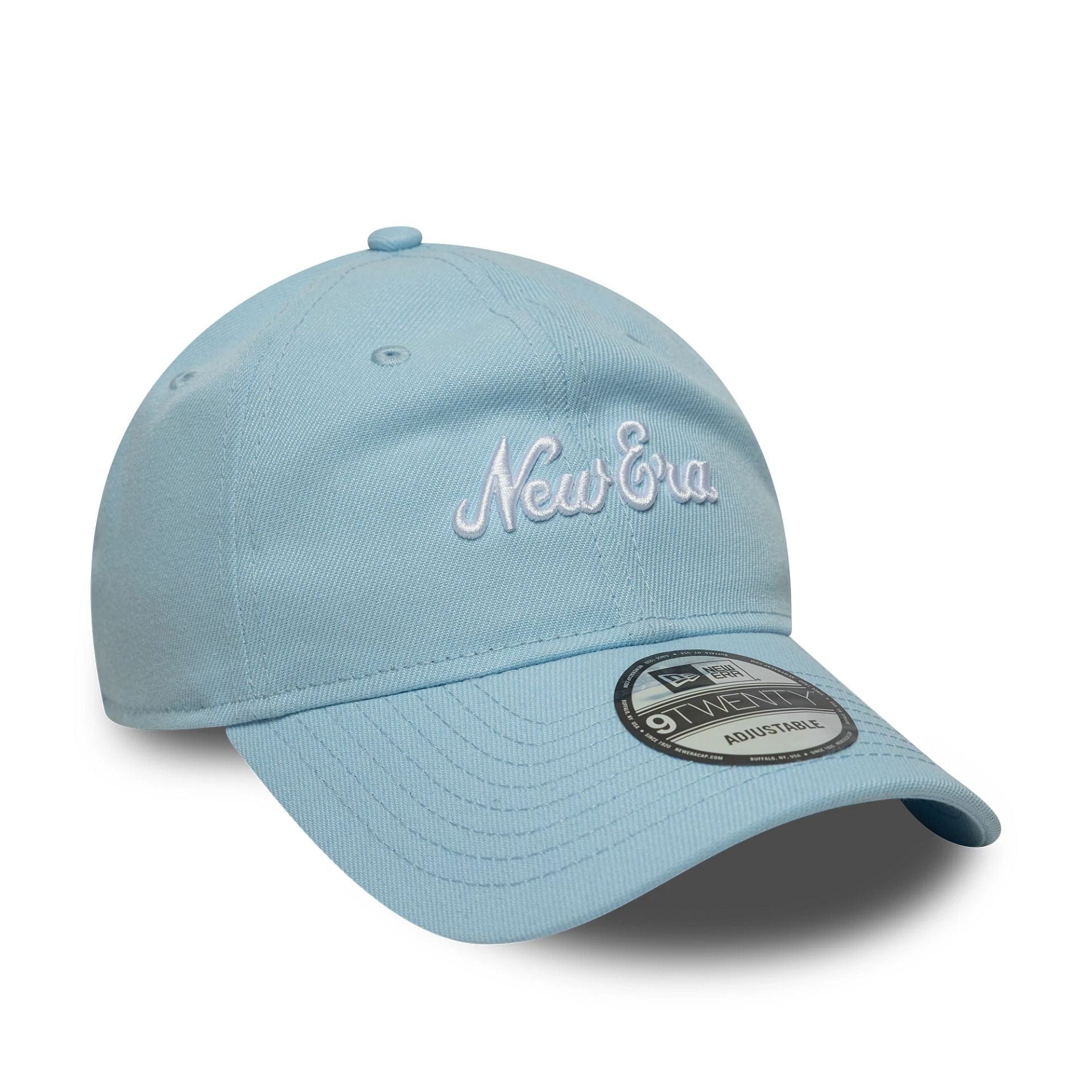 This is a New Era Heritage Script Blue 9TWENTY Adjustable Cap 2
