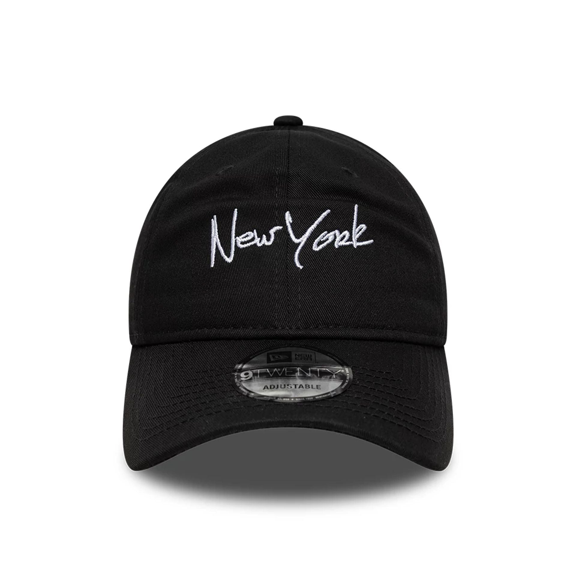 This is a New Era New York Black 9TWENTY Adjustable Cap 2