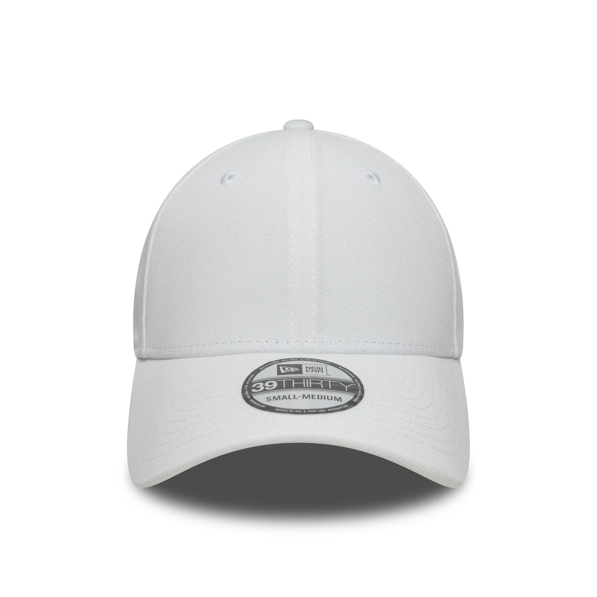 This is a New Era White 39THIRTY Stretch Fit Cap 2