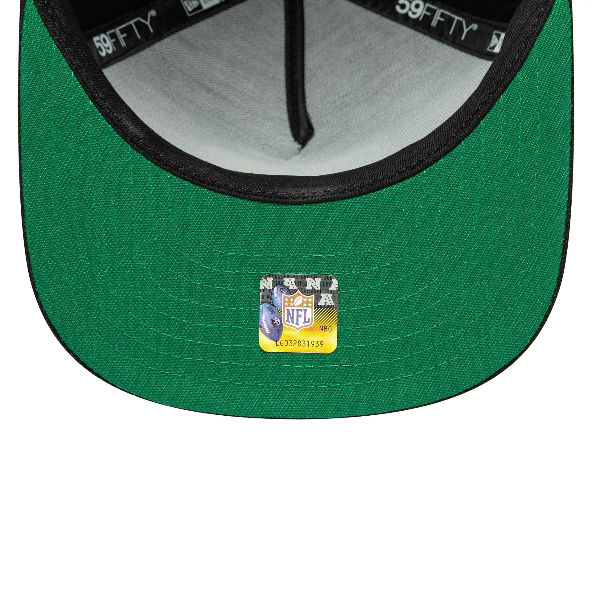 This is a Las Vegas Raiders Flat Black 59FIFTY A-Frame Fitted Cap 2