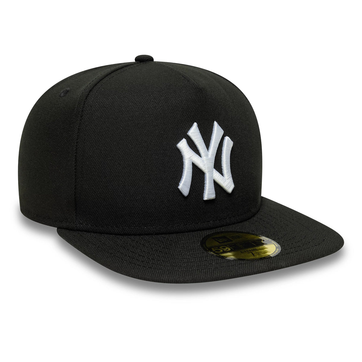This is a New York Yankees Flat Black 59FIFTY A-Frame Fitted Cap 4