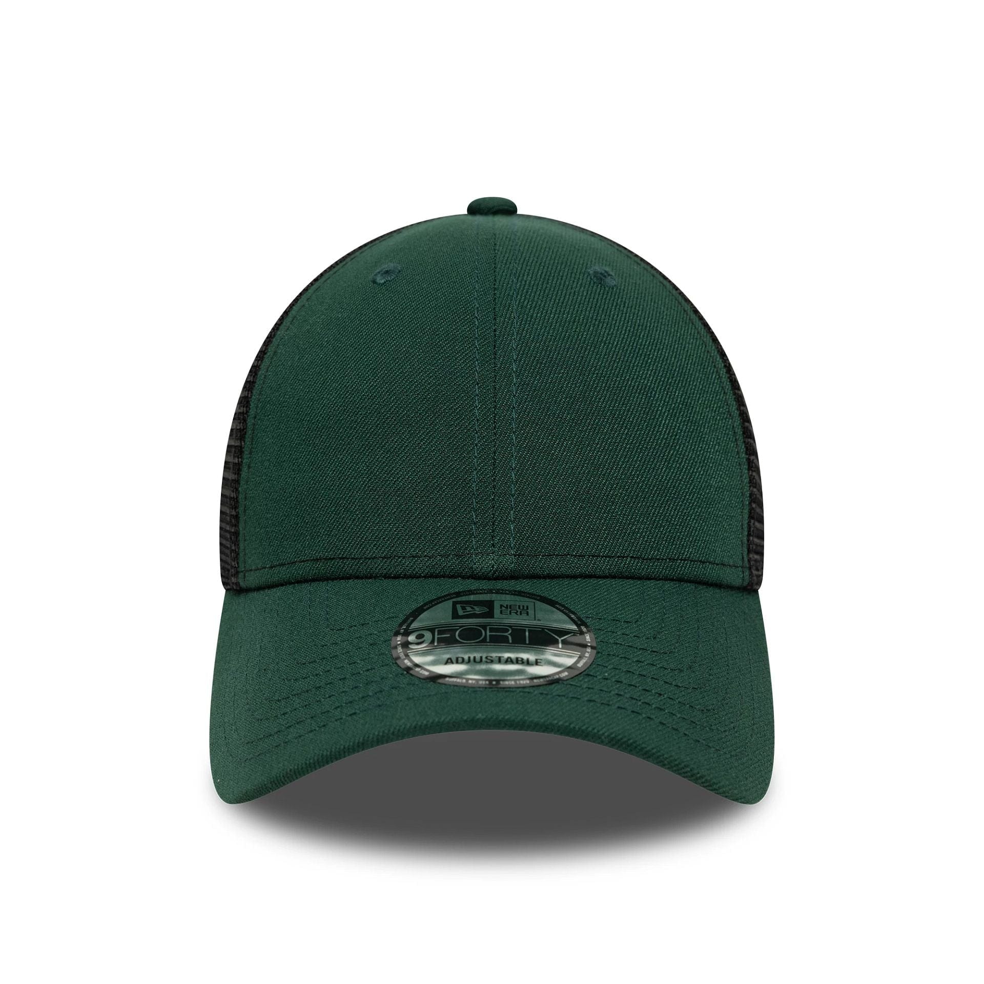 This is a New Era Dark Green 9FORTY Trucker Adjustable Cap 2