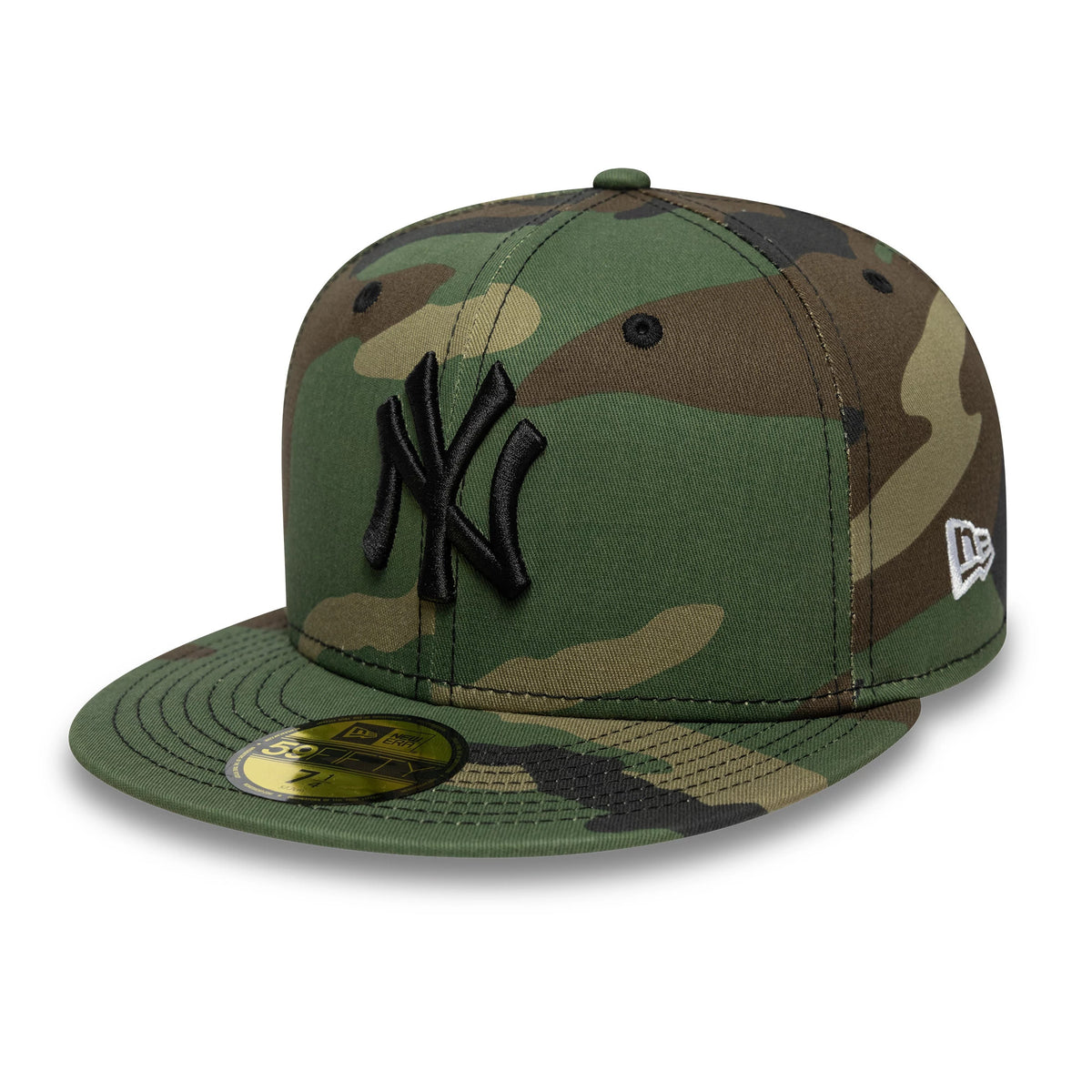 This is a New York Yankees MLB Green Camo 59FIFTY Fitted Cap 1