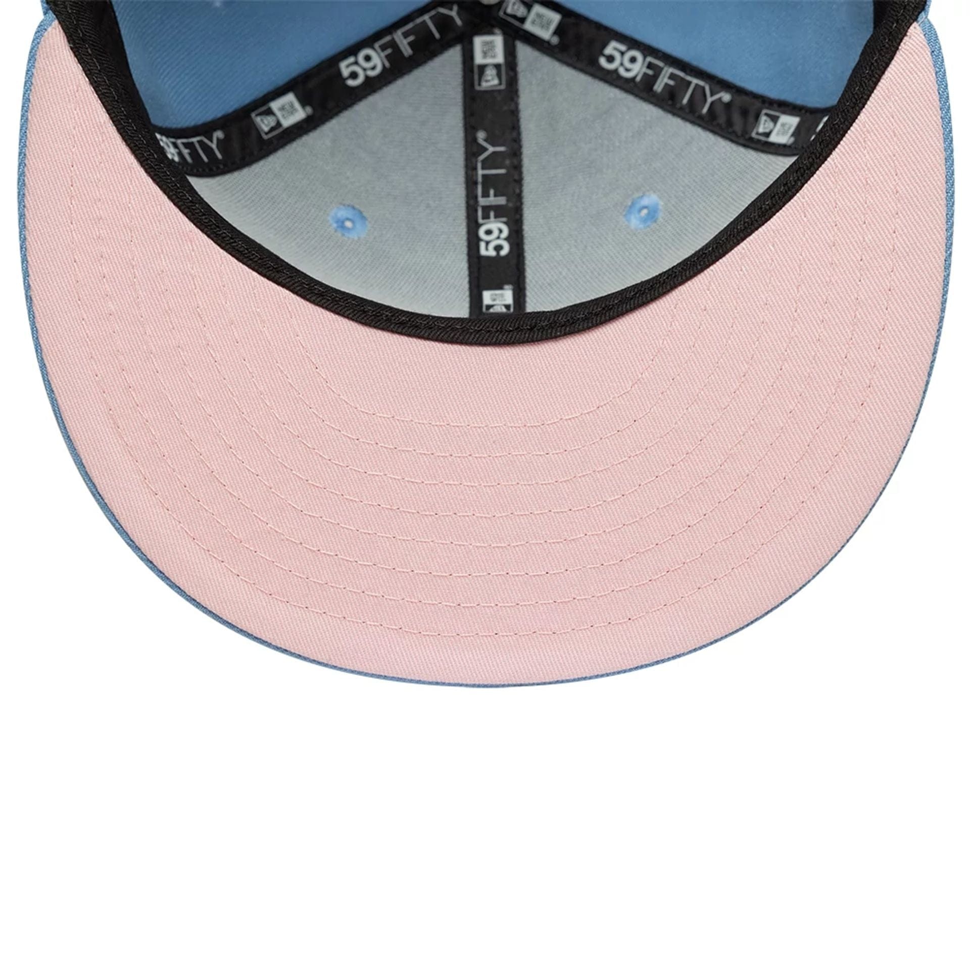 This is a New Era New York Pastel Blue 59FIFTY Fitted Cap 2