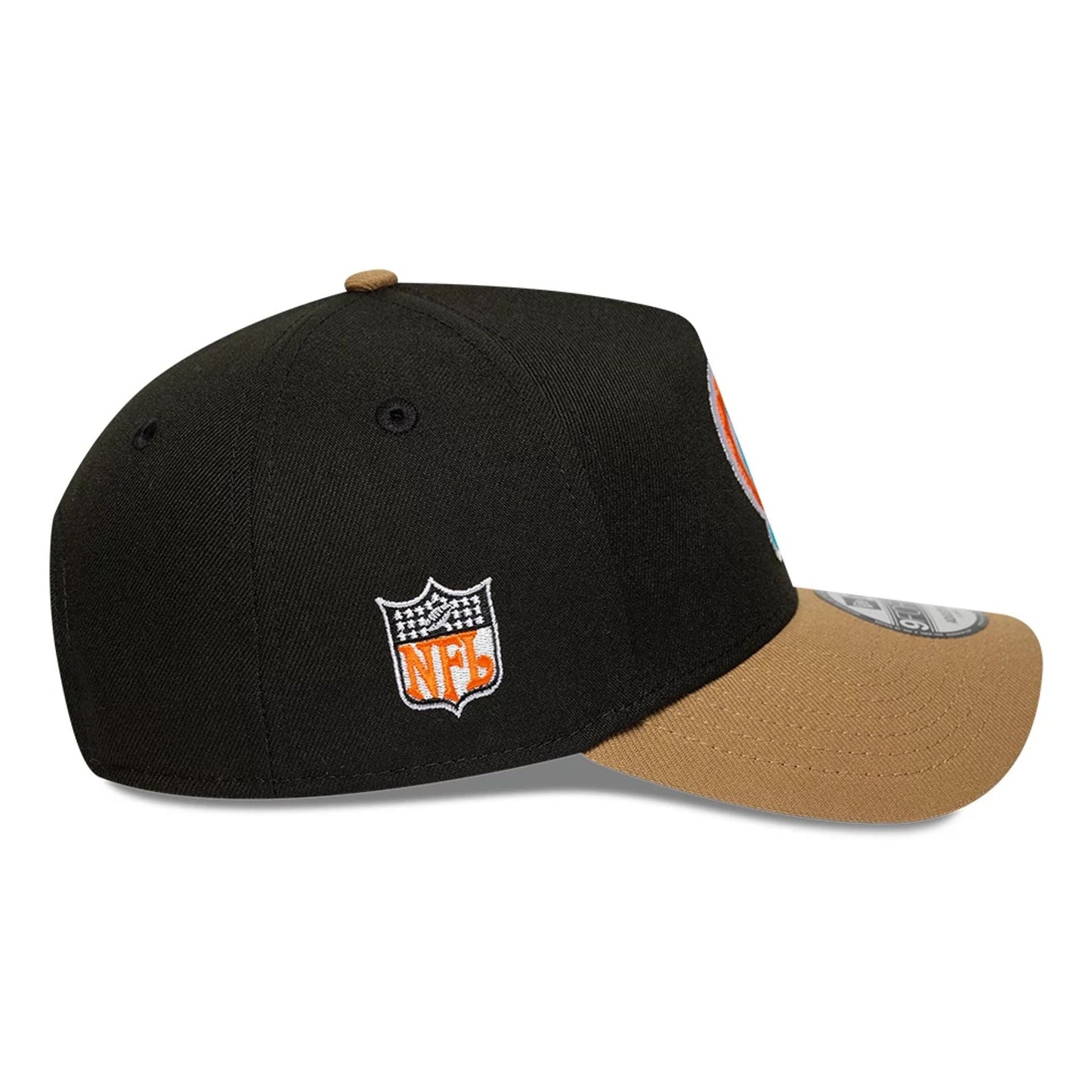 This is a Miami Dolphins NFL Black 9FORTY A-Frame Adjustable Cap 7