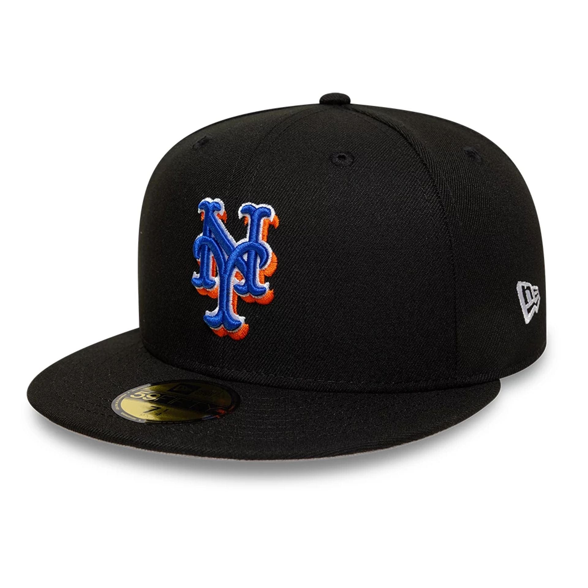 This is a New York Mets MLB Black 59FIFTY Fitted Cap 1