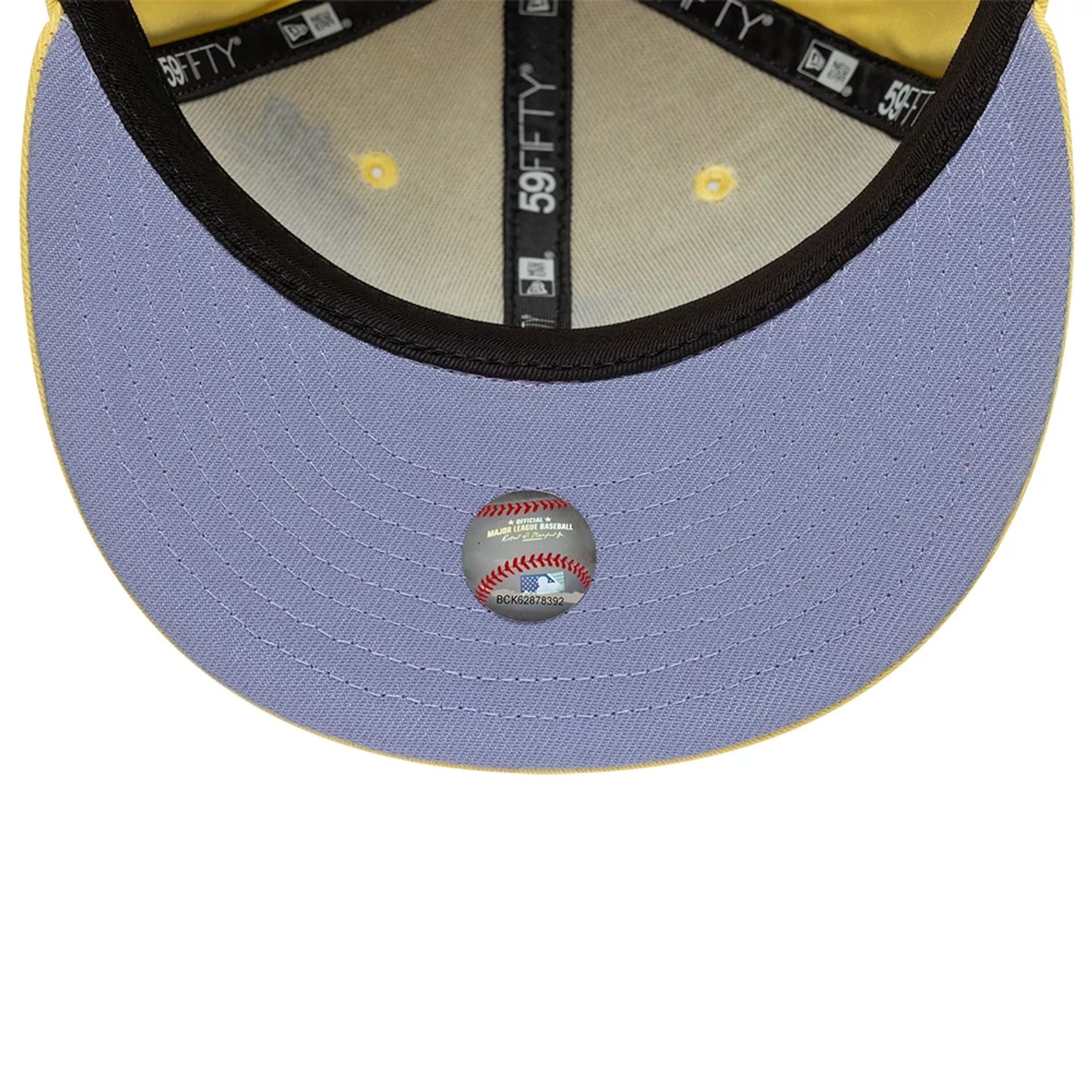 This is a LA Dodgers MLB Palm Taco Pastel Yellow 59FIFTY Fitted Cap 2