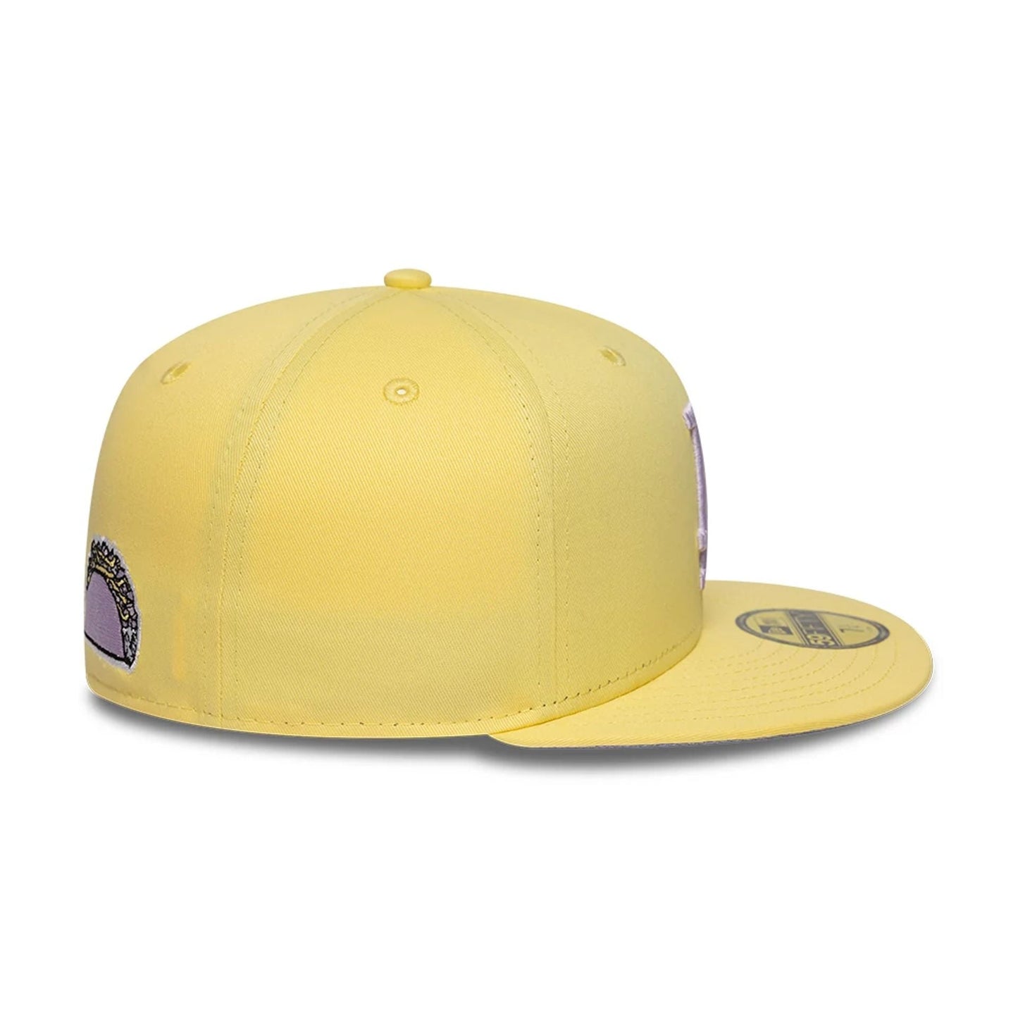 This is a LA Dodgers MLB Palm Taco Pastel Yellow 59FIFTY Fitted Cap 7