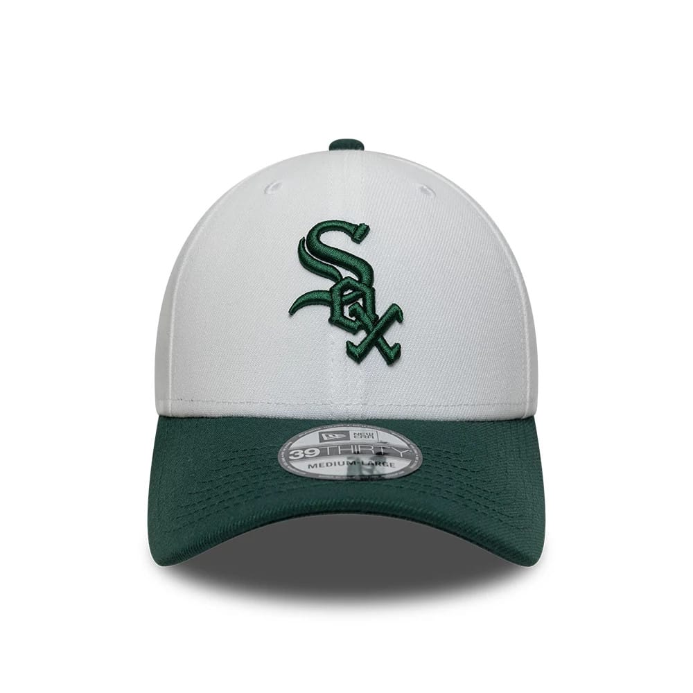 This is a Chicago White Sox MLB White 39THIRTY Stretch Fit Cap 2