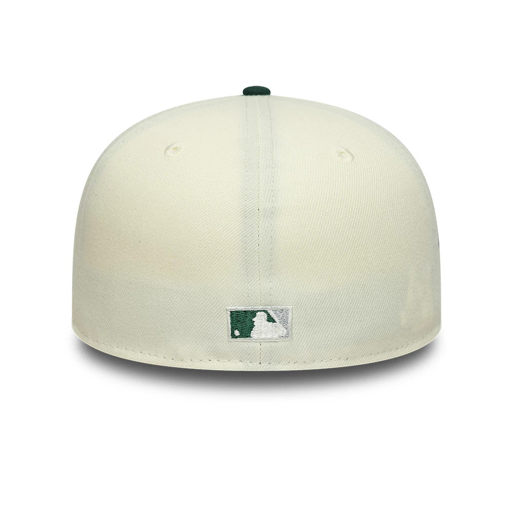 This is a LA Dodgers MLB Cream 59FIFTY A-Frame Fitted Cap 7