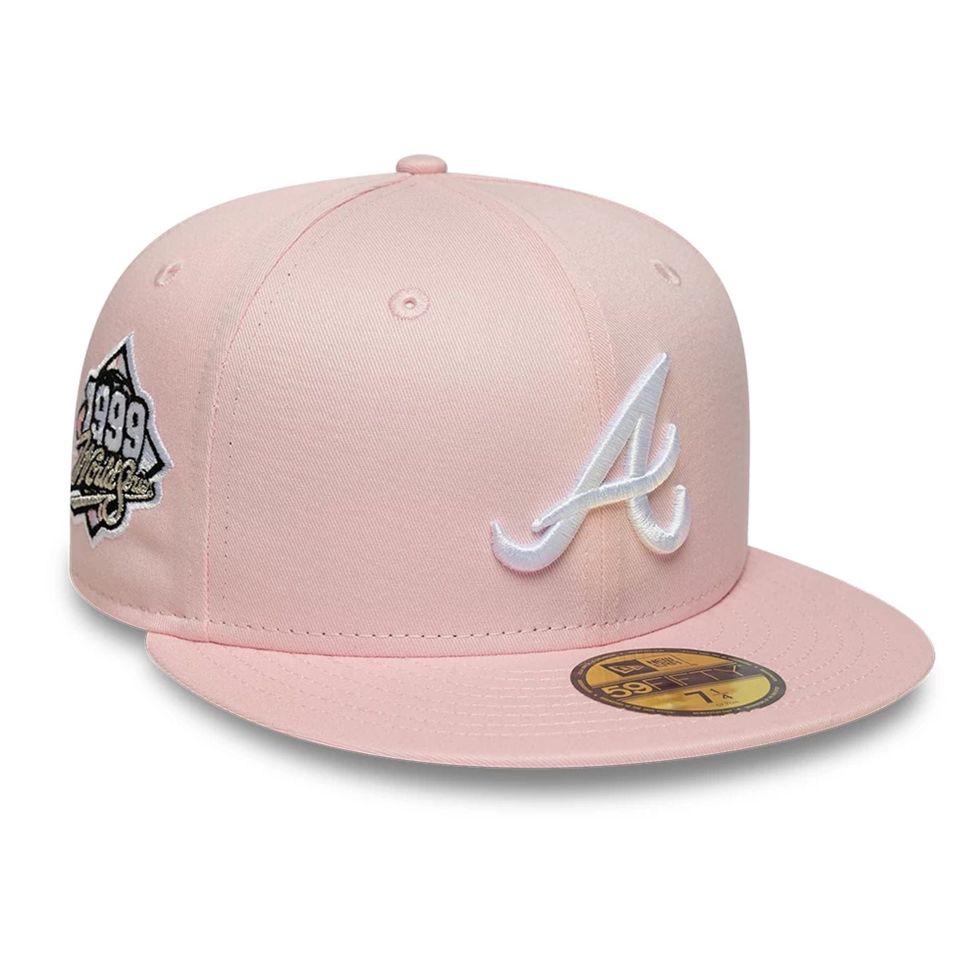 This is a Atlanta Braves MLB Pink 59FIFTY Fitted Cap 1
