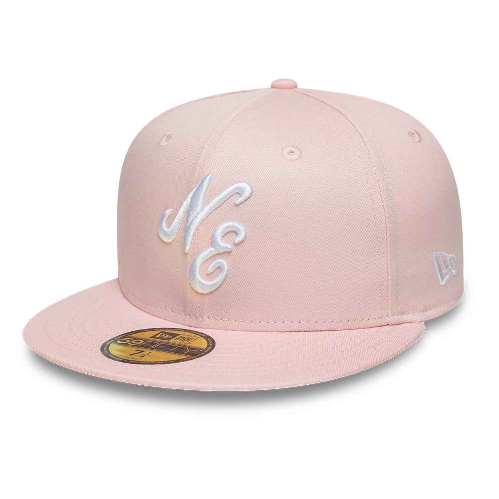 This is a New Era Heritage Connect Pastel Pink 59FIFTY Fitted Cap 1