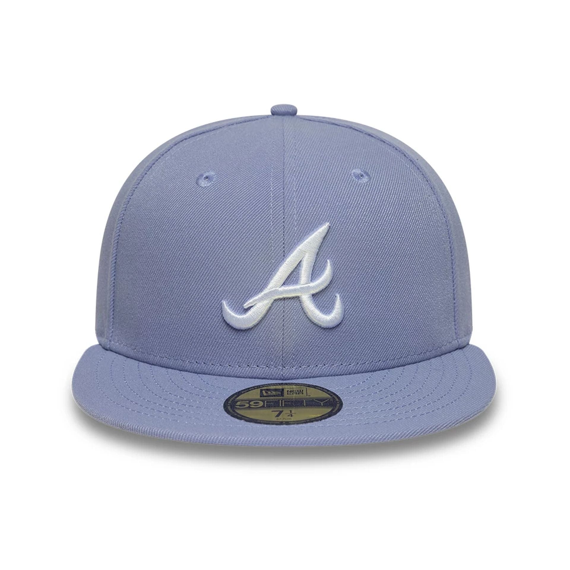 This is a Atlanta Braves MLB Pastel Purple 59FIFTY Fitted Cap 2