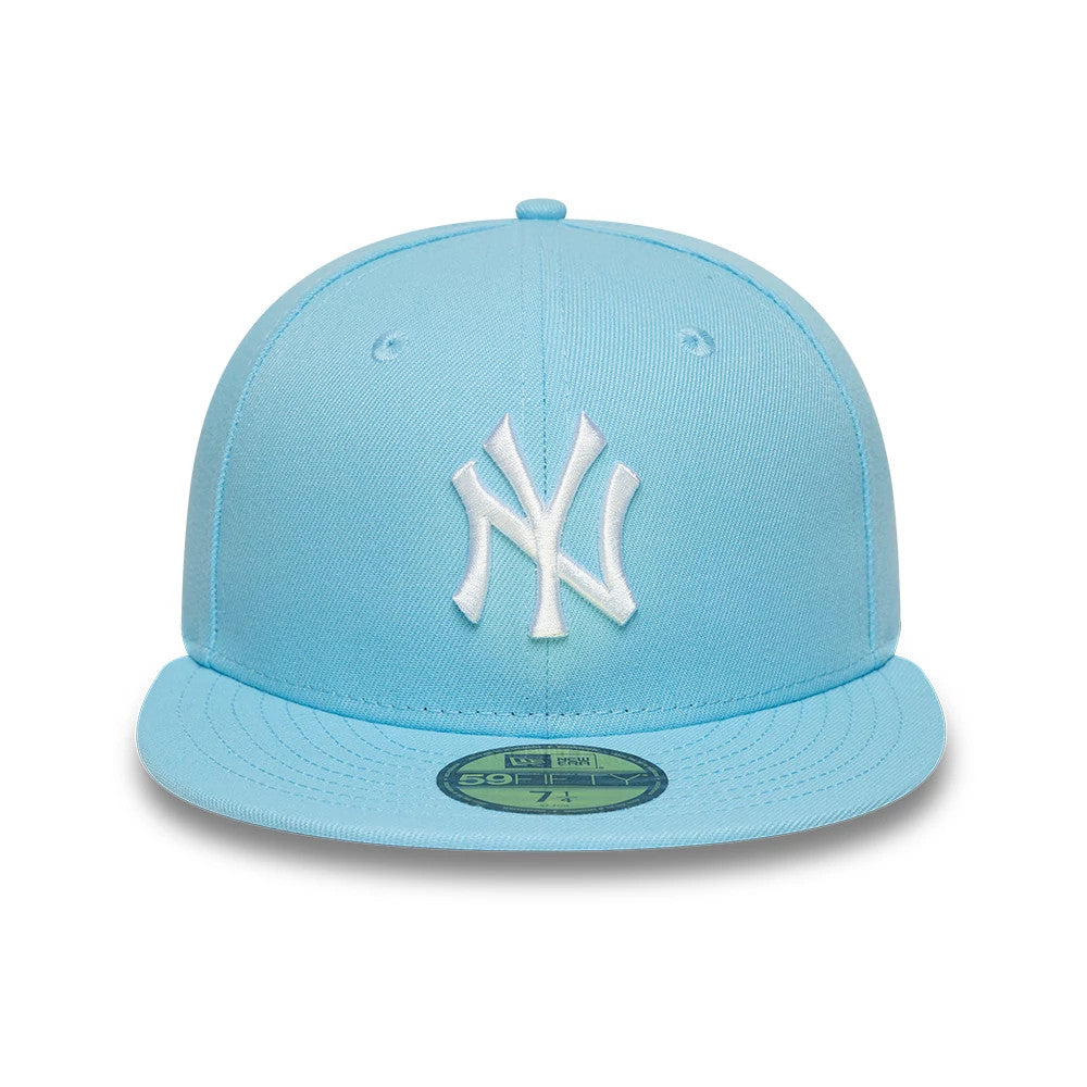 This is a New York Yankees MLB Pastel Blue 59FIFTY Fitted Cap 2