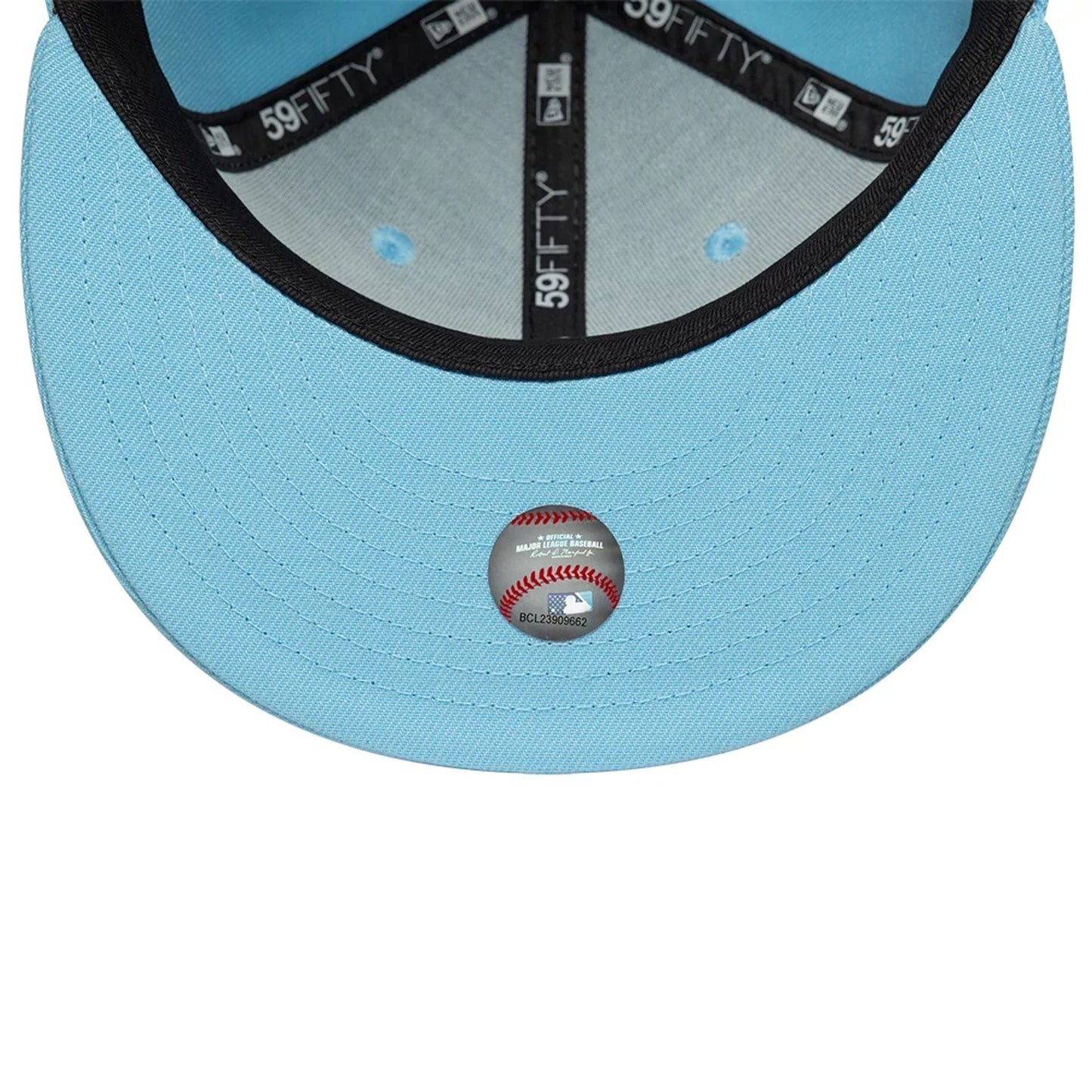 This is a New York Yankees MLB Pastel Blue 59FIFTY Fitted Cap 7
