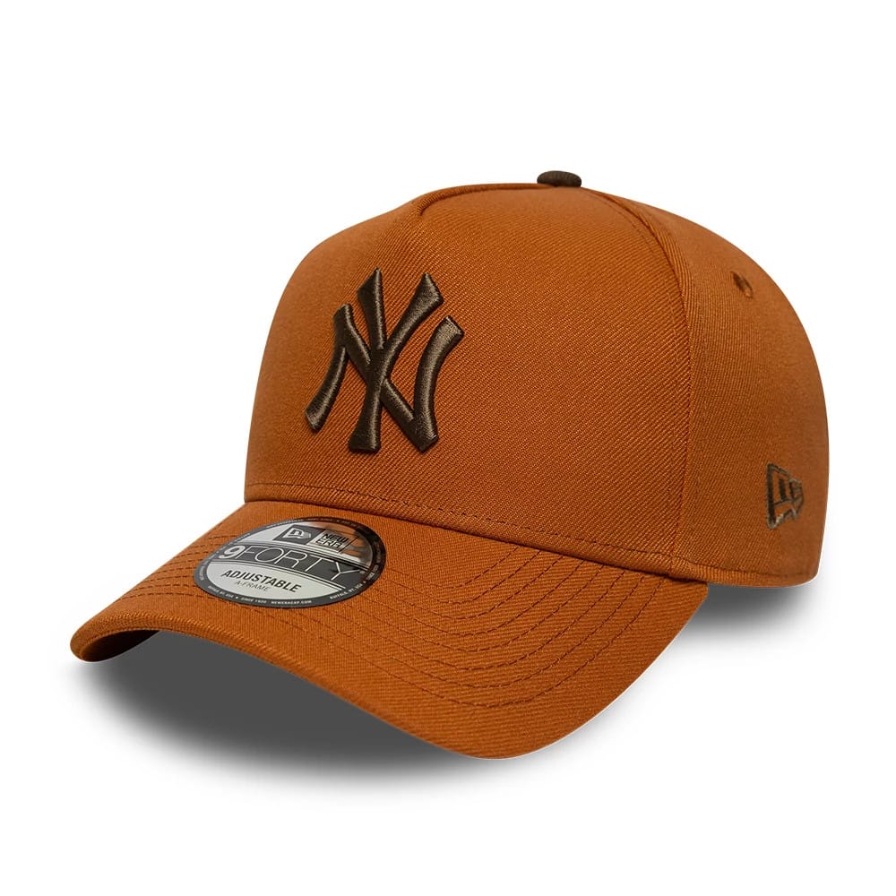 This is a New York Yankees MLB Brown 9FORTY A-Frame Adjustable Cap 1