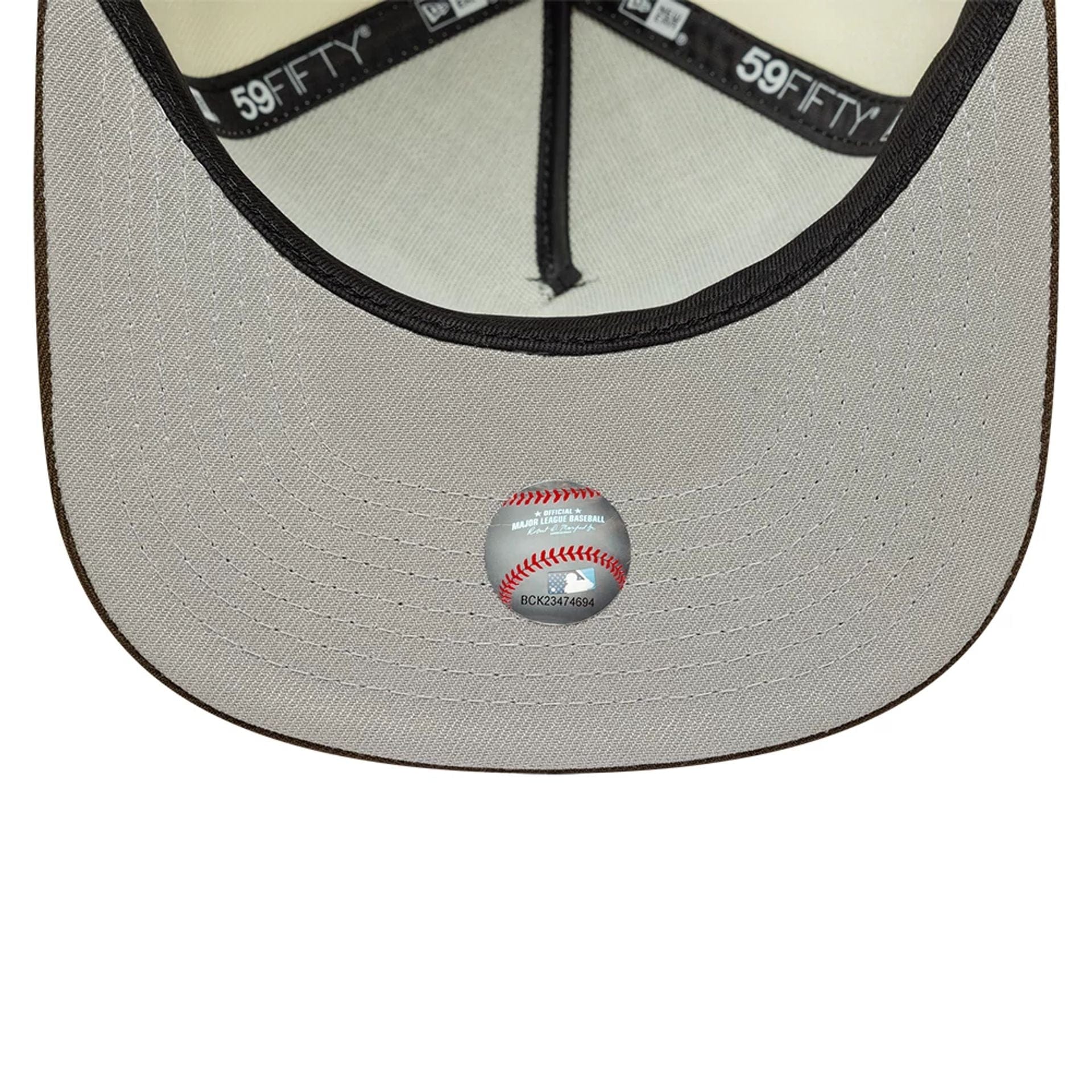 This is a LA Angels MLB Cream 59FIFTY A-Frame Fitted Cap 2